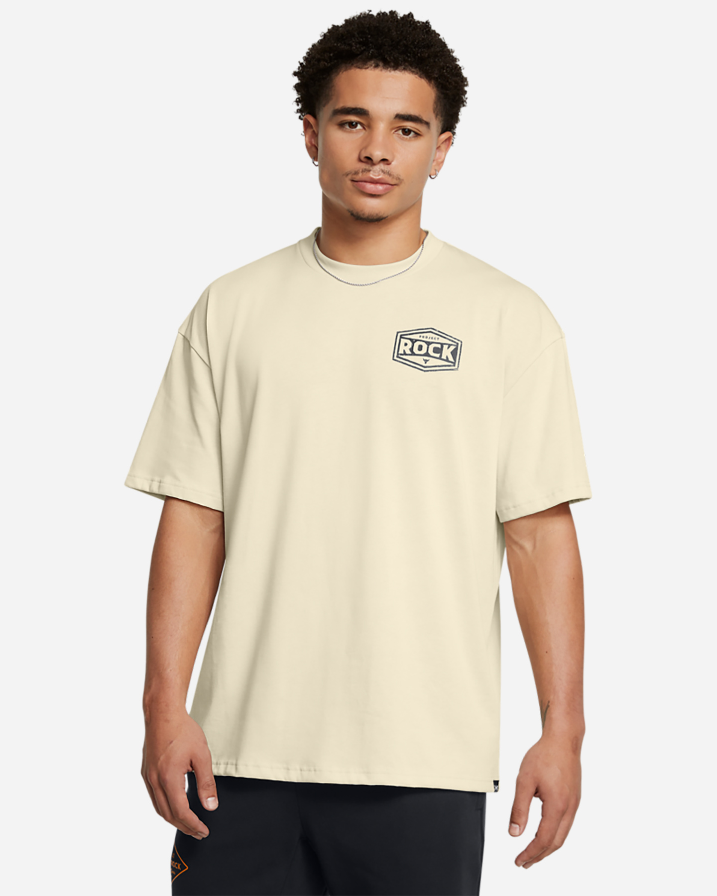 T-shirt UNDER ARMOUR THE ROCK TOOLS BACK M - Beige - 2 | Cisalfa Sport