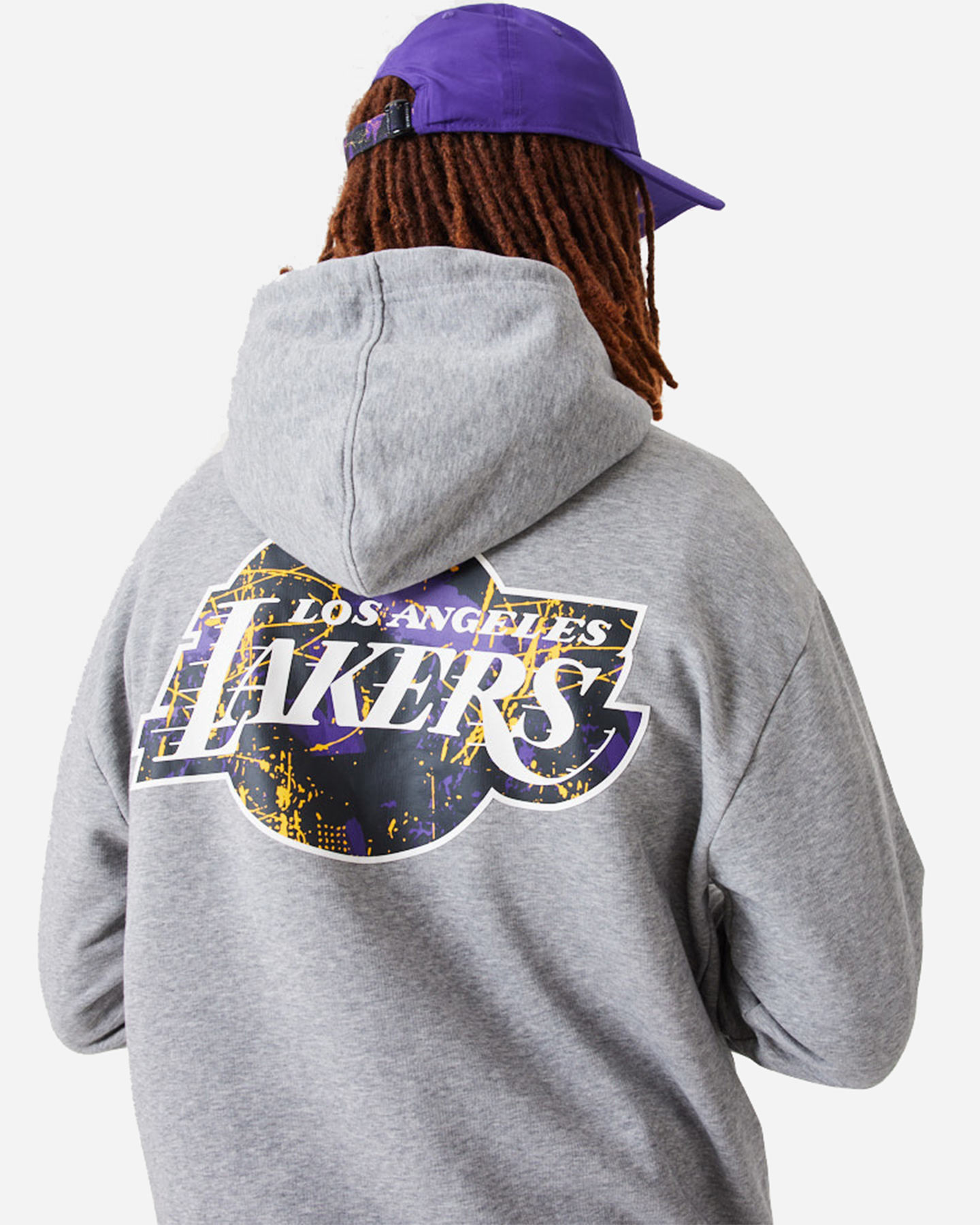 Felpa NEW ERA INFILL LOGO LA LAKERS - Grigio - 3 | Cisalfa Sport