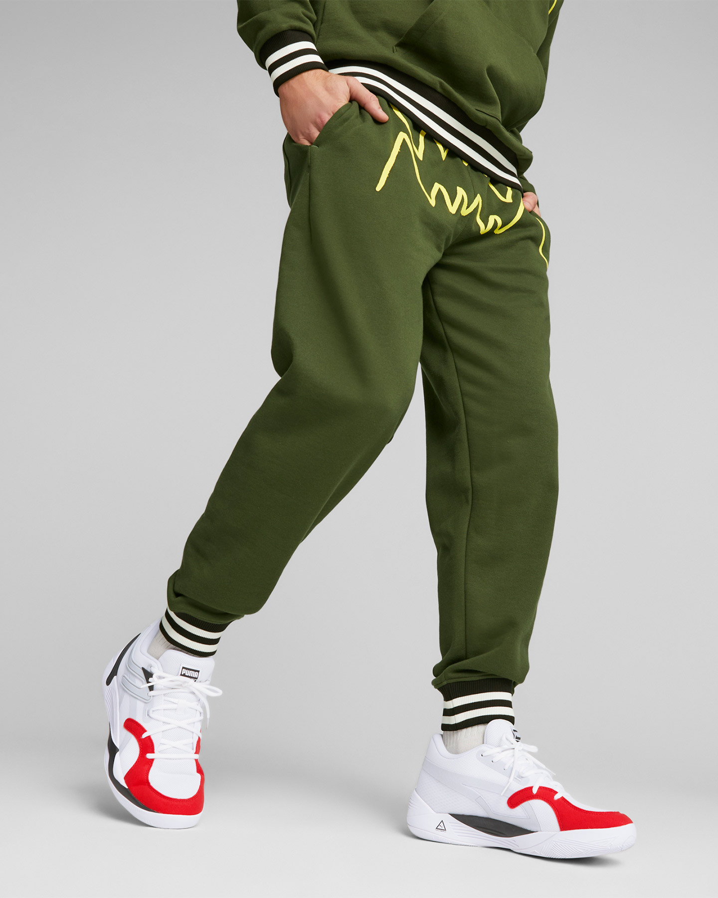 Pantalone PUMA FRANCHISE CORE M - Verde - 2 | Cisalfa Sport