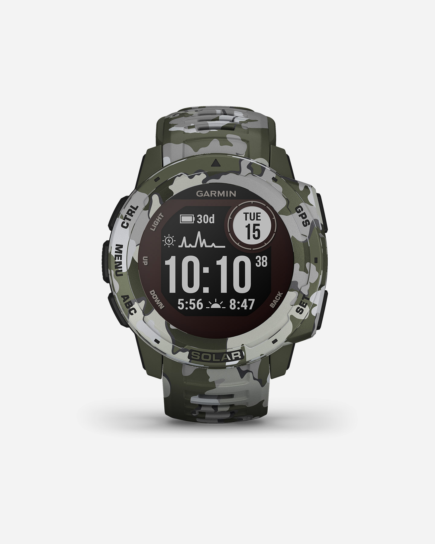 Orologio multifunzione GARMIN INSTINCT SOLAR CAMO EDITION - 0 | Cisalfa Sport