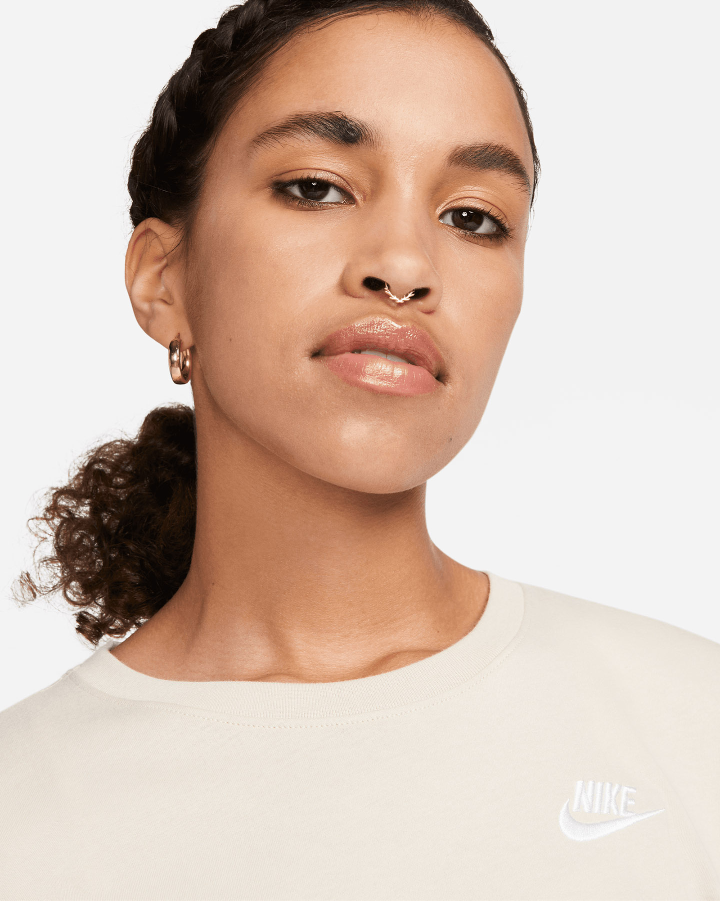 T-shirt NIKE CLUB LOGO W - Beige - 3 | Cisalfa Sport