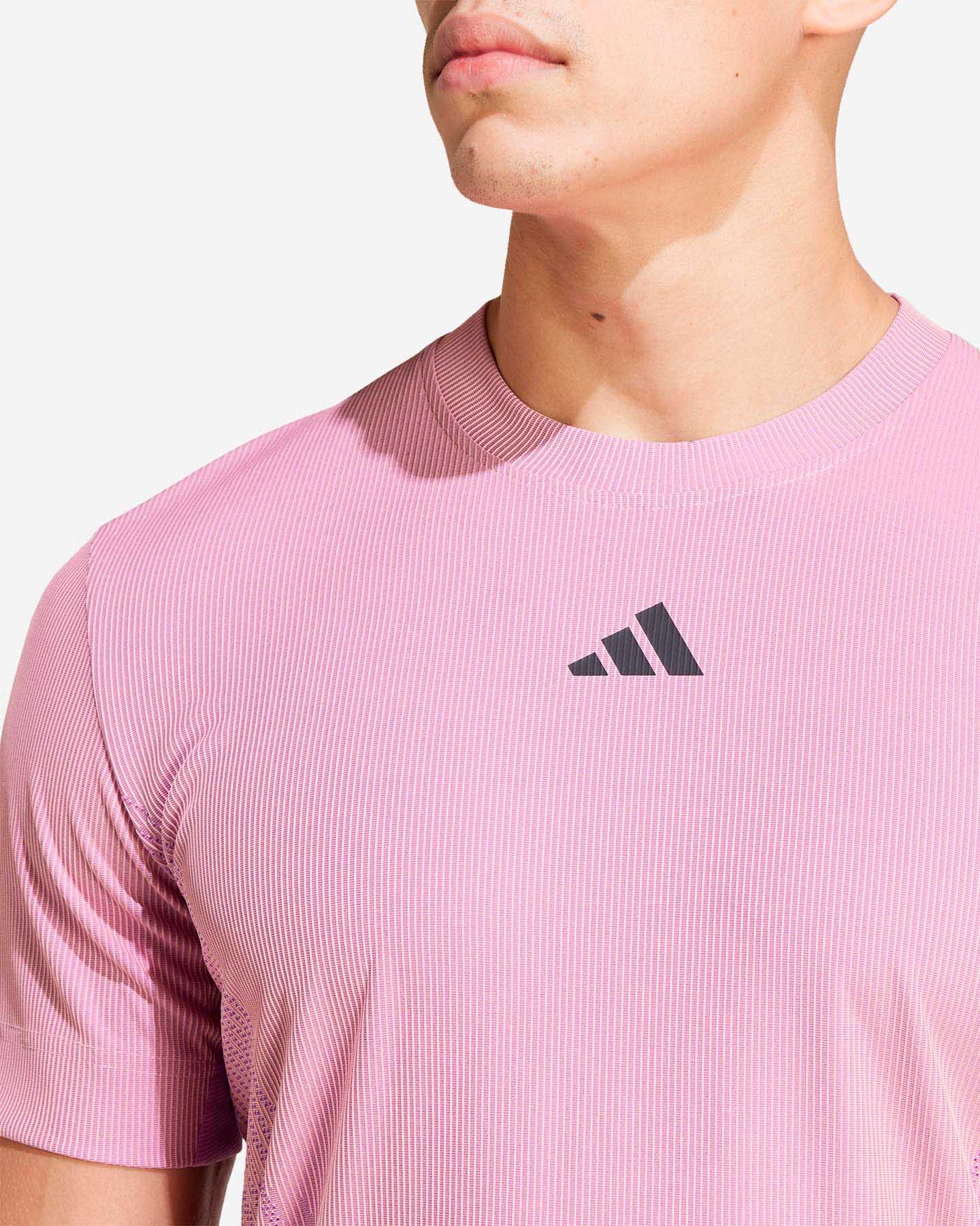 T-shirt tennis ADIDAS US OPEN SERIES M - Rosa - 4 | Cisalfa Sport
