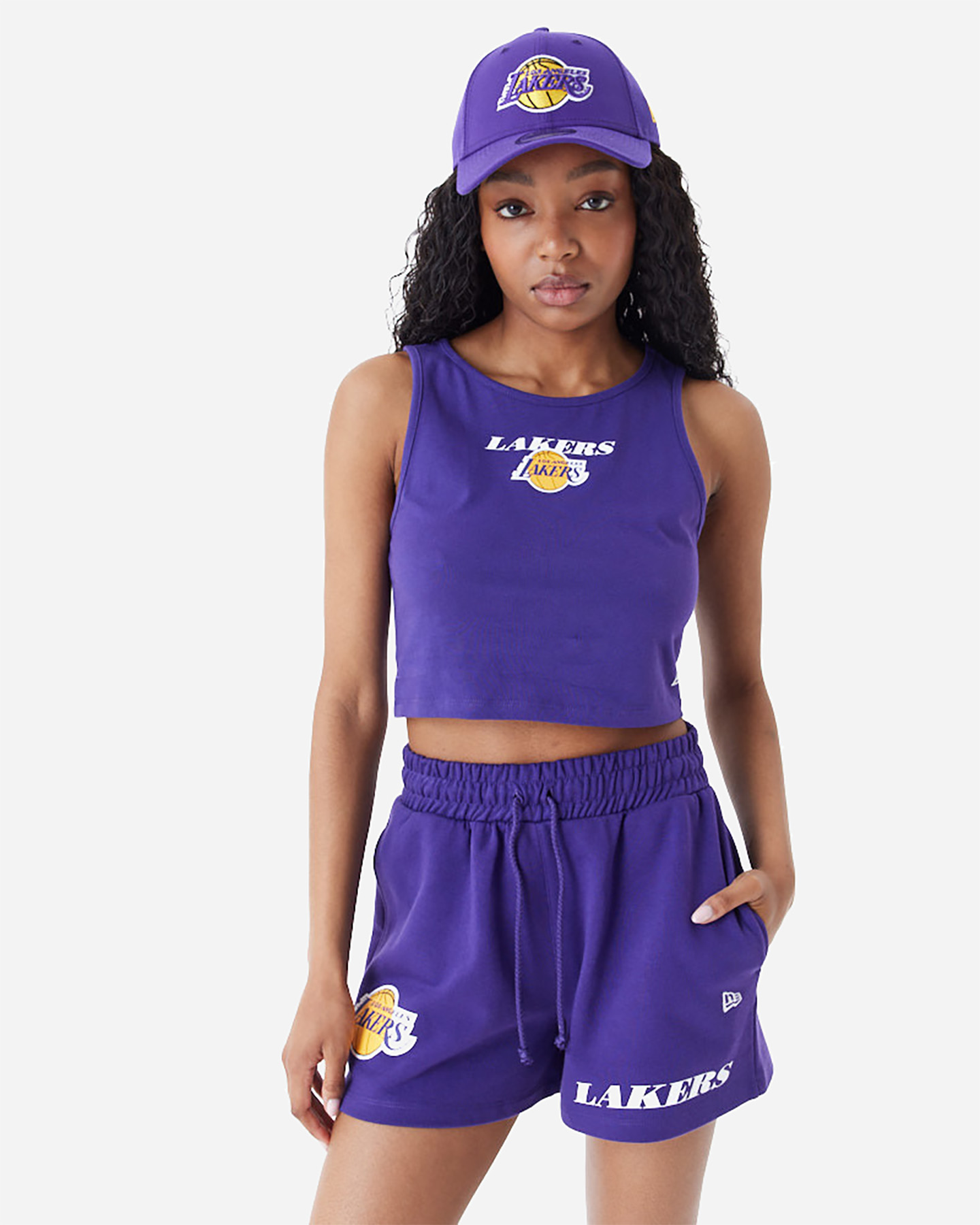 Canotta NEW ERA CROP LOS ANGELES LAKERS W - Viola - 0 | Cisalfa Sport