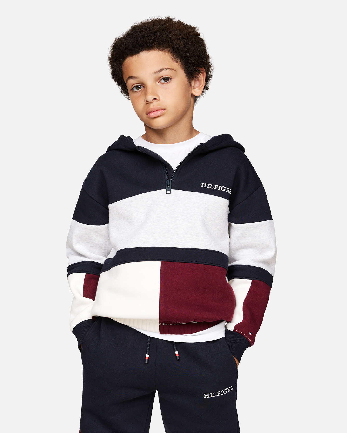 Felpa TOMMY HILFIGER COLOR BLOCK JR - 0 | Cisalfa Sport