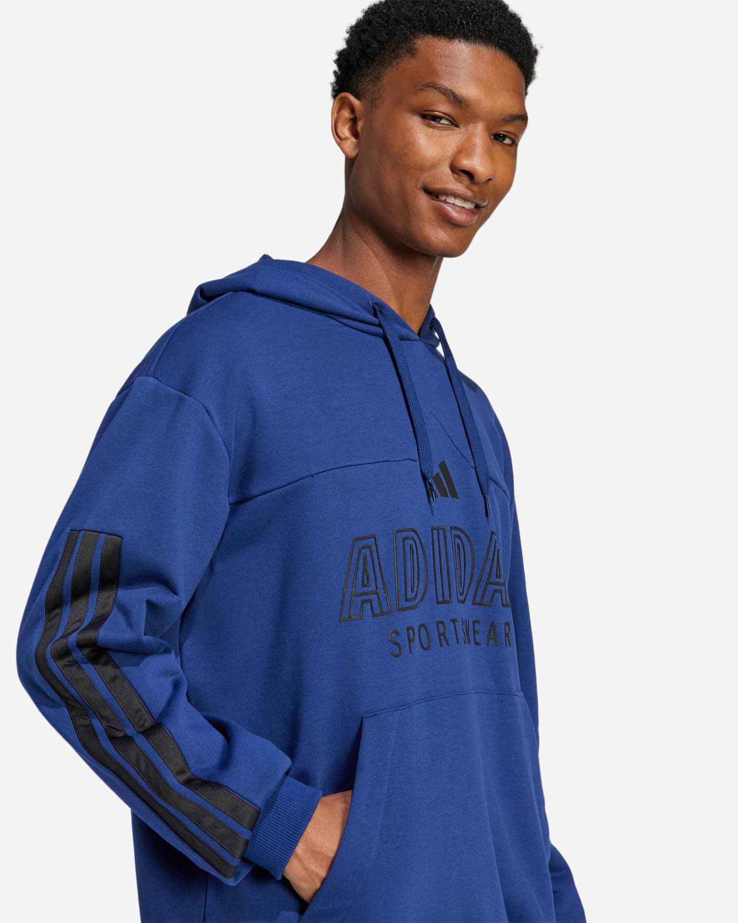 Felpa ADIDAS TIRO LOGO+3STRIPES M - Blu - 3 | Cisalfa Sport