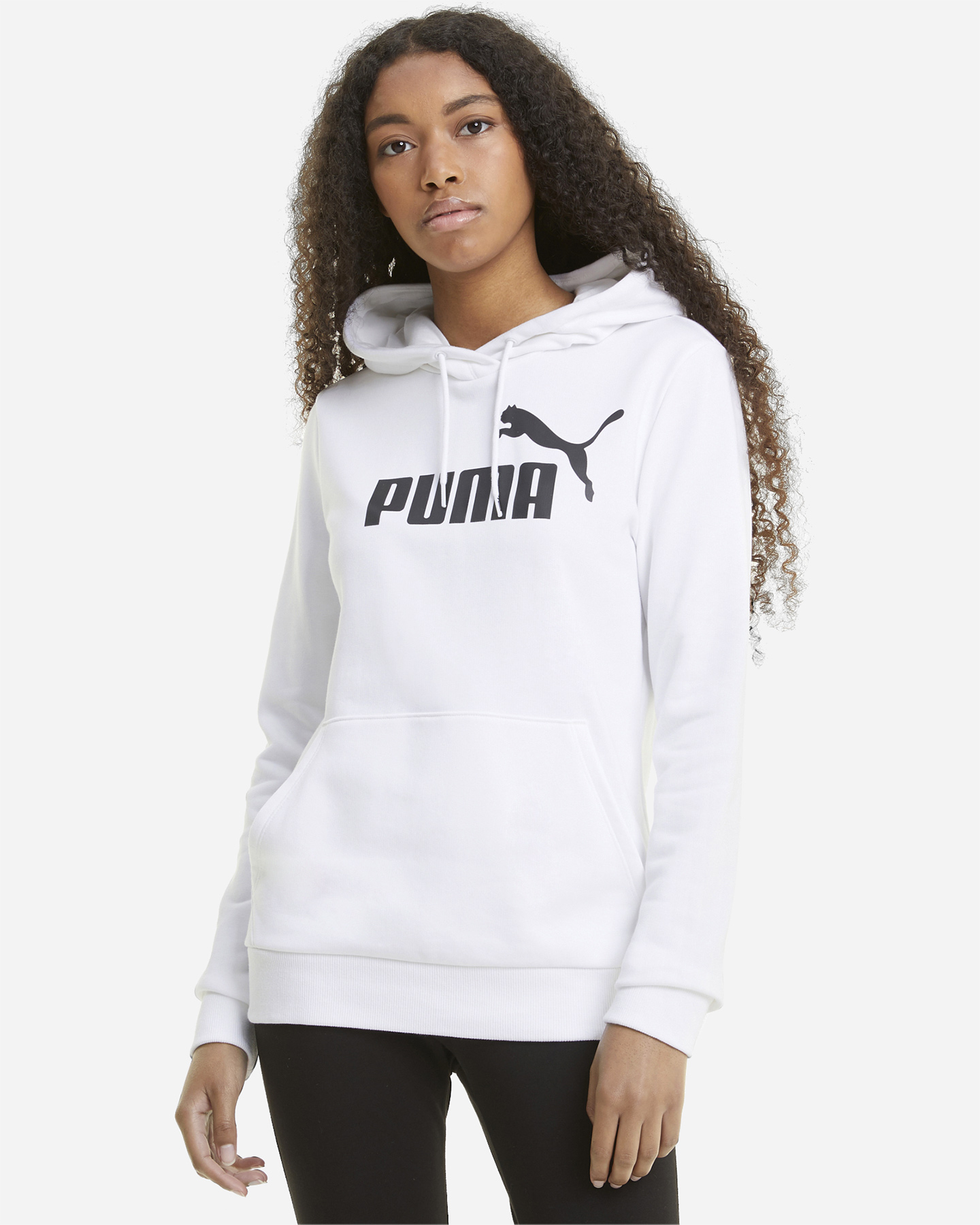 Felpa PUMA ESSENTIAL LOGO W - Bianco - 2 | Cisalfa Sport