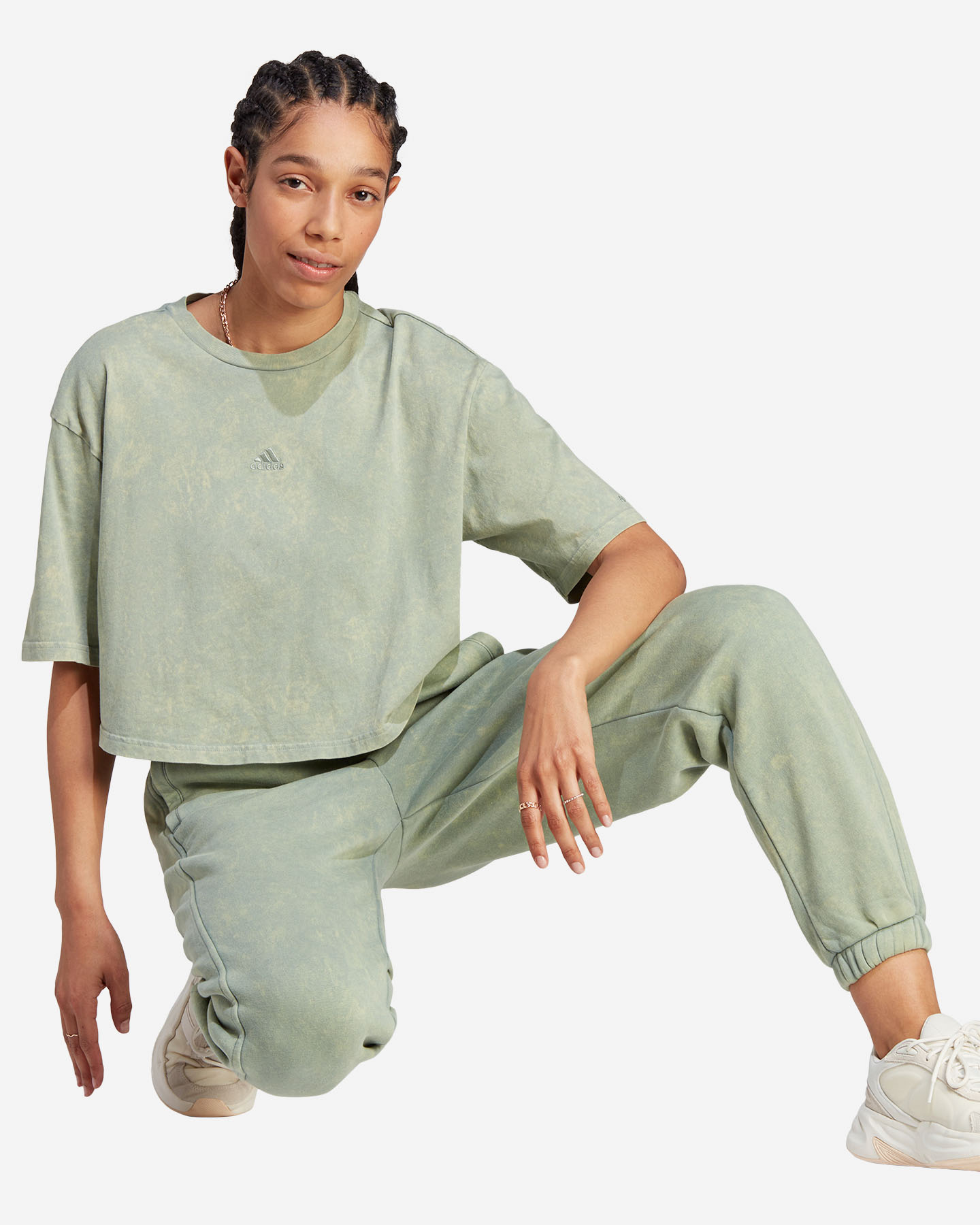 Pantalone ADIDAS SZN WASH W - Verde - 3 | Cisalfa Sport