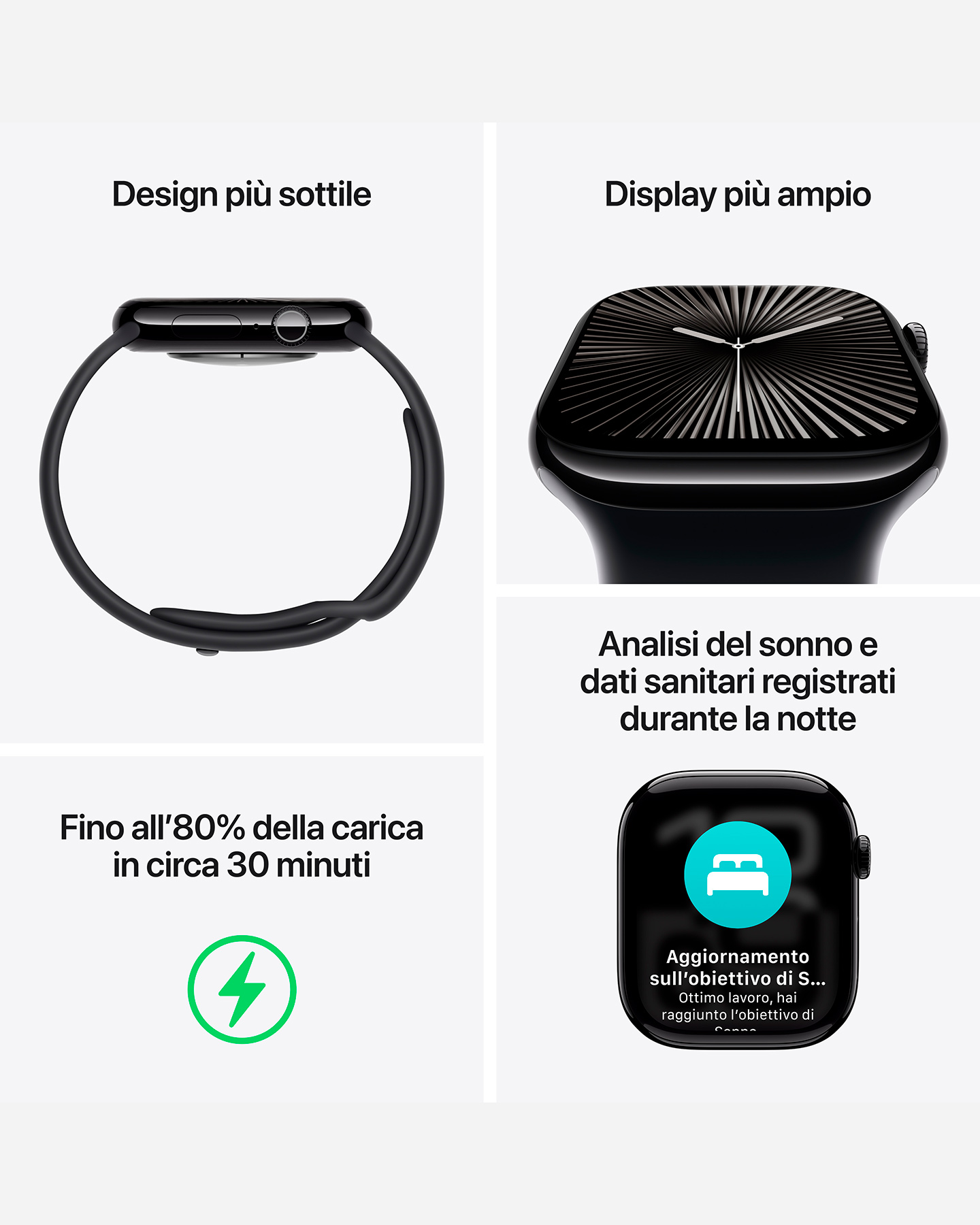Orologio multifunzione APPLE APPLE WATCH SERIES 10 GPS 46MM - Nero - 2 | Cisalfa Sport