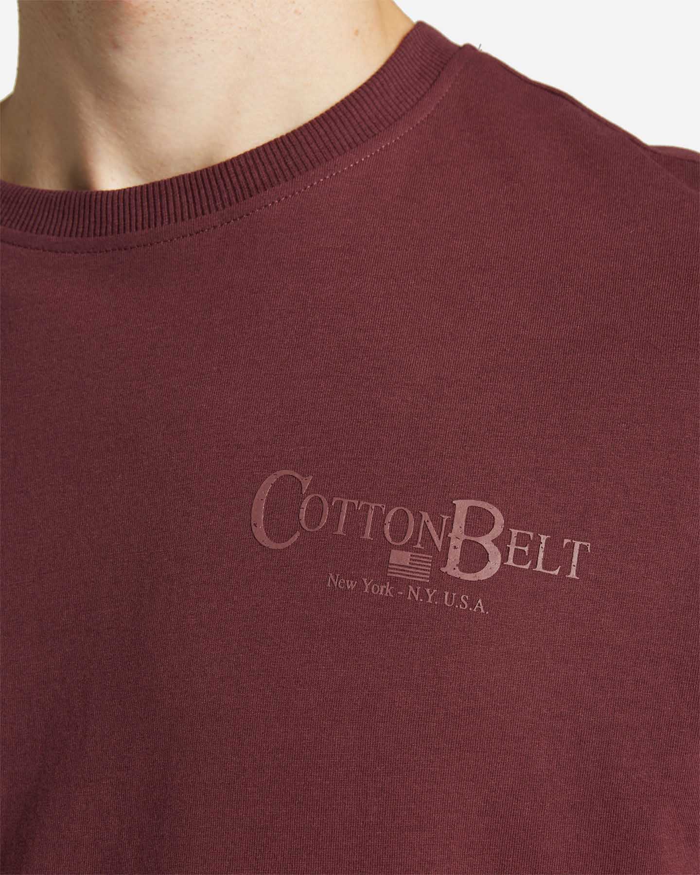 T-shirt COTTON BELT ESSENTIAL M - Rosso - 4 | Cisalfa Sport