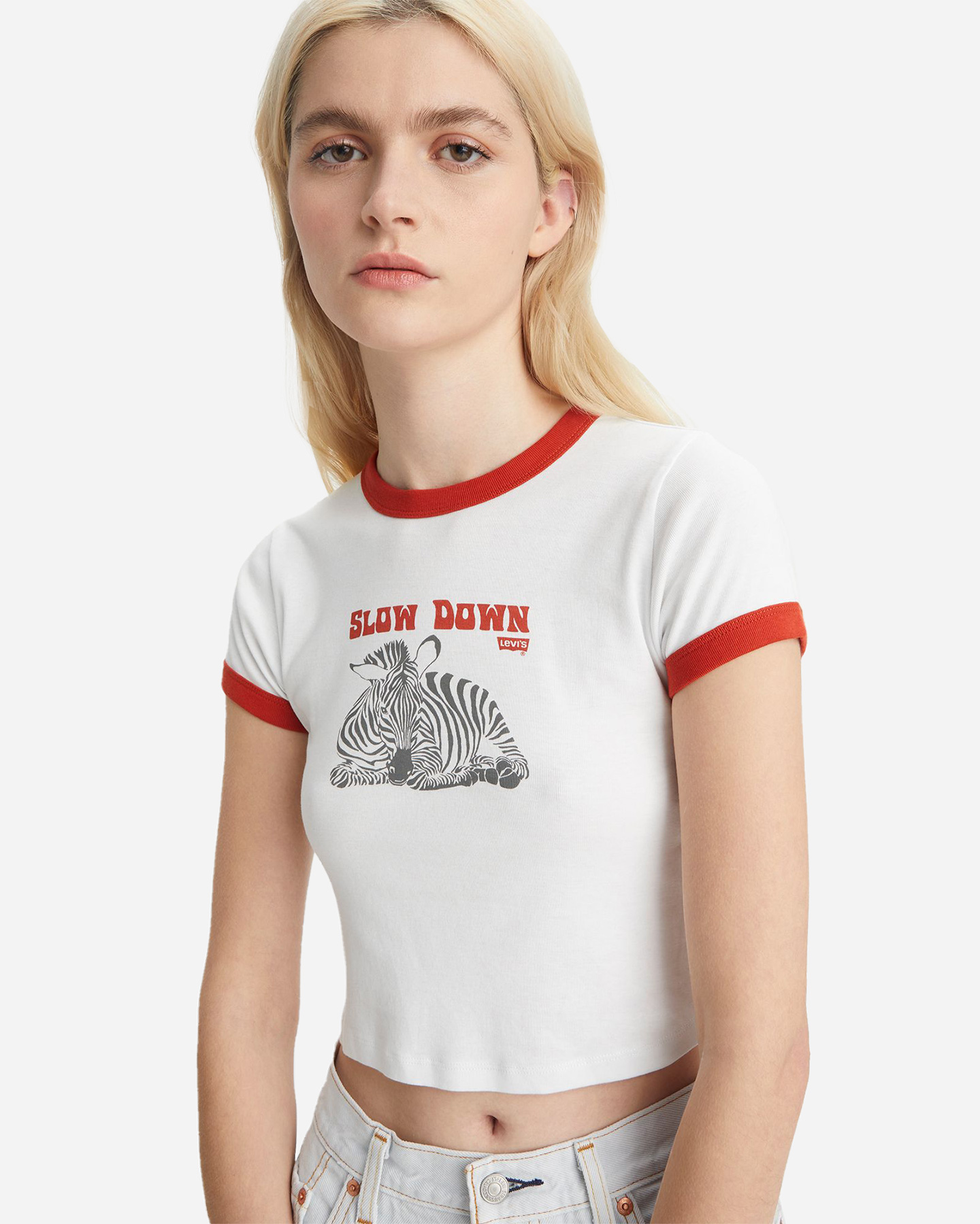 T-shirt LEVI'S CROP W - Bianco - 2 | Cisalfa Sport