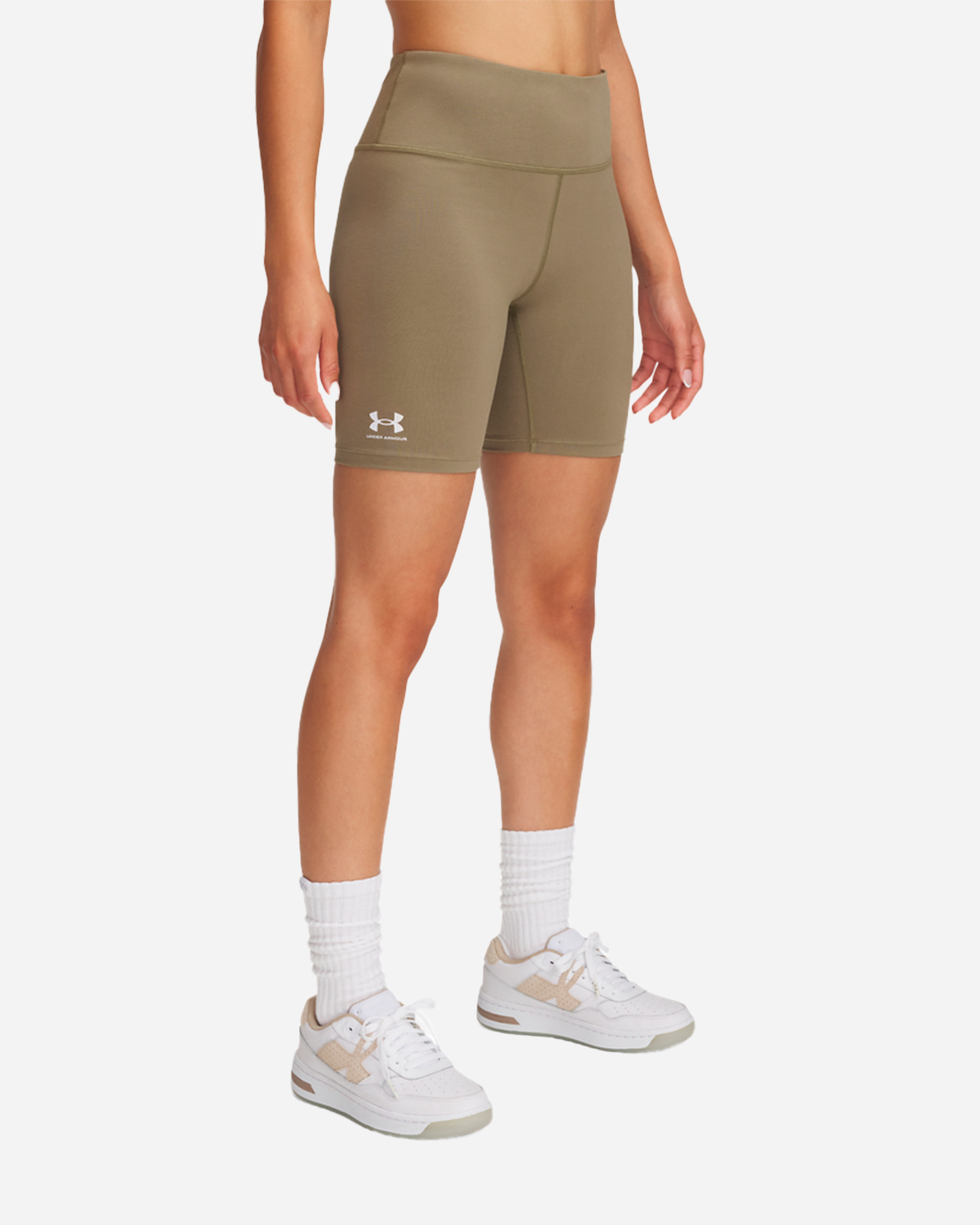Pantaloncini UNDER ARMOUR RIVAL SMALL LOGO W - Beige - 0 | Cisalfa Sport