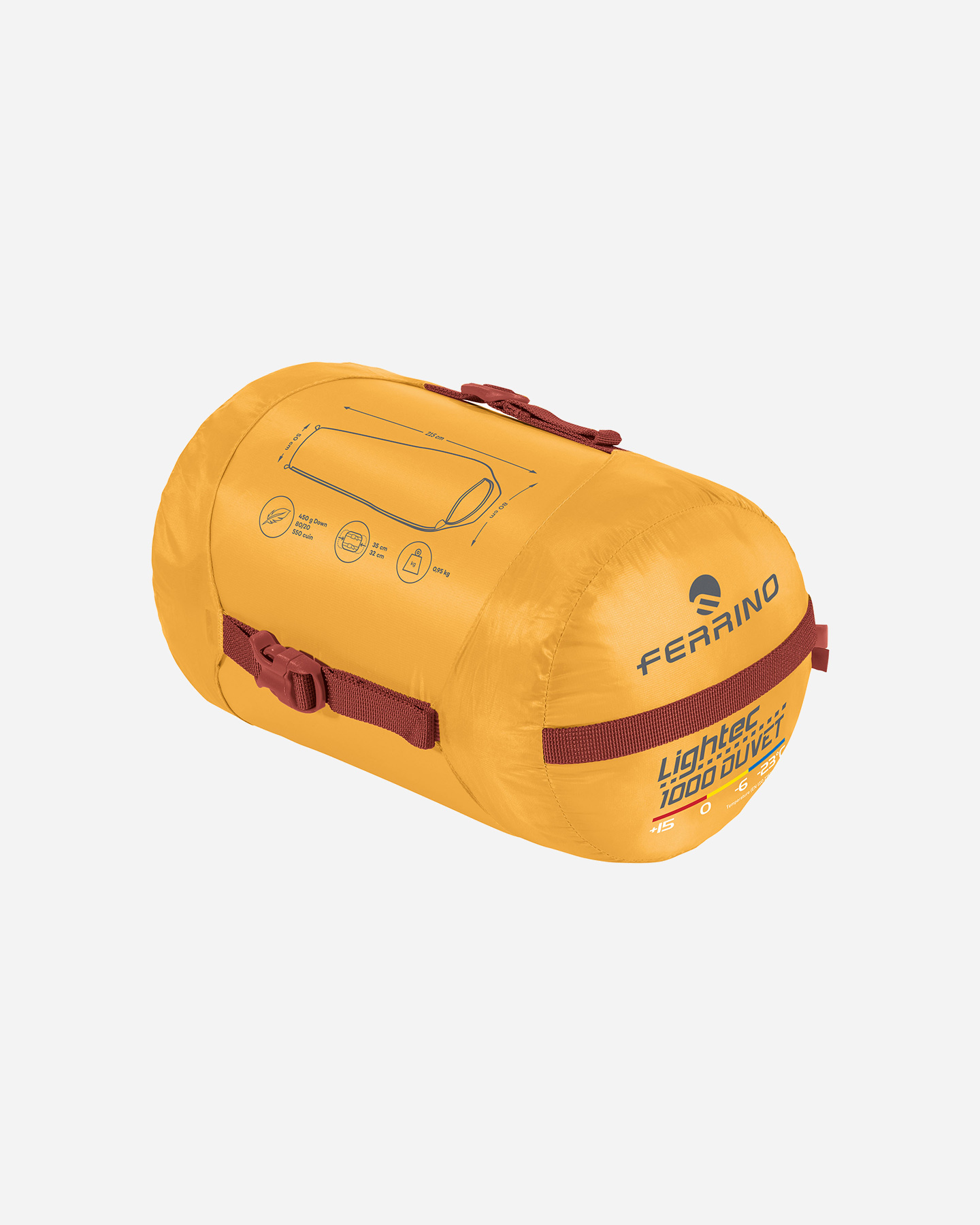 Sacco a pelo piuma FERRINO LIGHTECH 1000 DUVET - Giallo - 2 | Cisalfa Sport