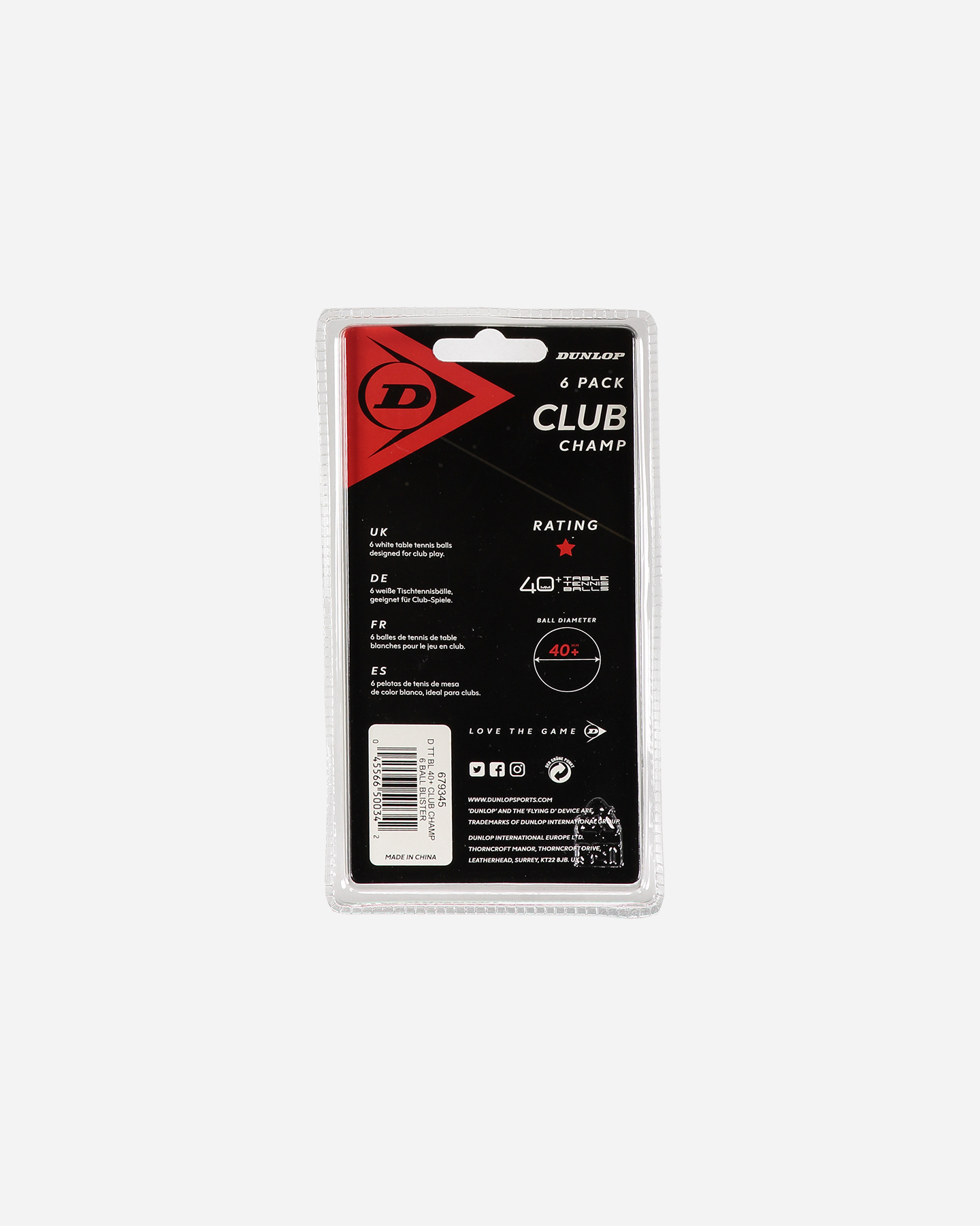 Accessorio ping pong DUNLOP PING PONG CLUB CHAMPIONSHIP 6PZ - 1 | Cisalfa Sport