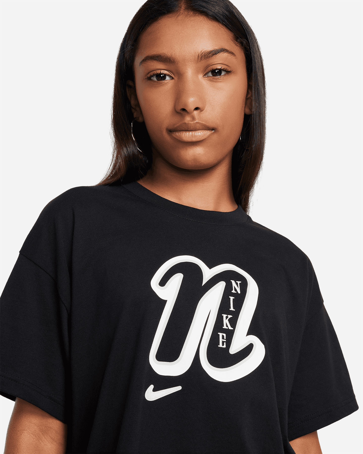 T-shirt NIKE BOXY VARSITY JR - Nero - 2 | Cisalfa Sport