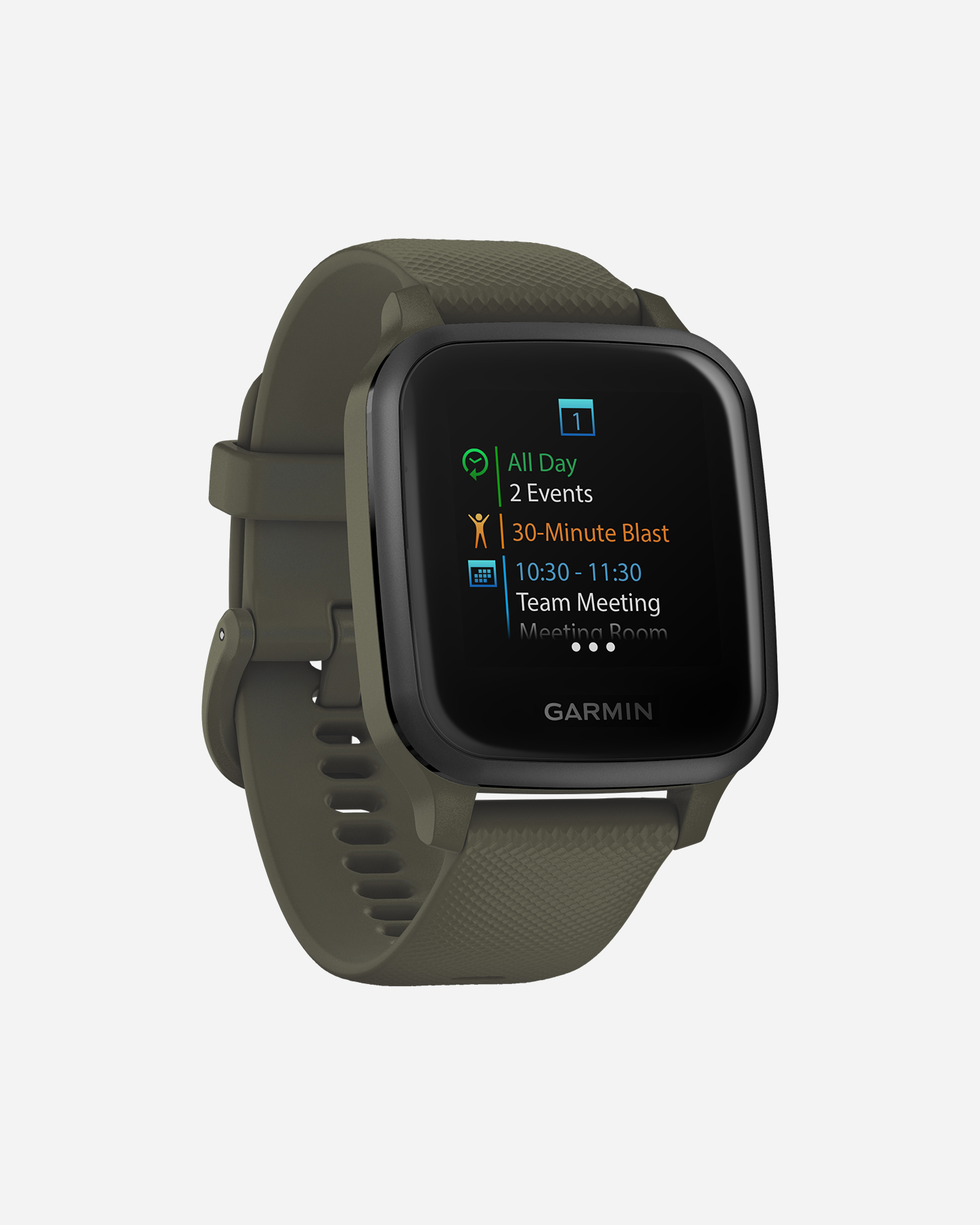Orologio multifunzione GARMIN VENU SQ MUSIC SLATE MOSS - Nero - 3 | Cisalfa Sport
