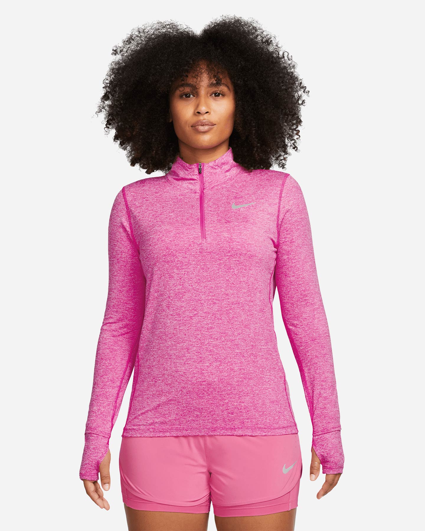 Maglia running NIKE DRI FIT ELEMENT W - Rosa - 0 | Cisalfa Sport