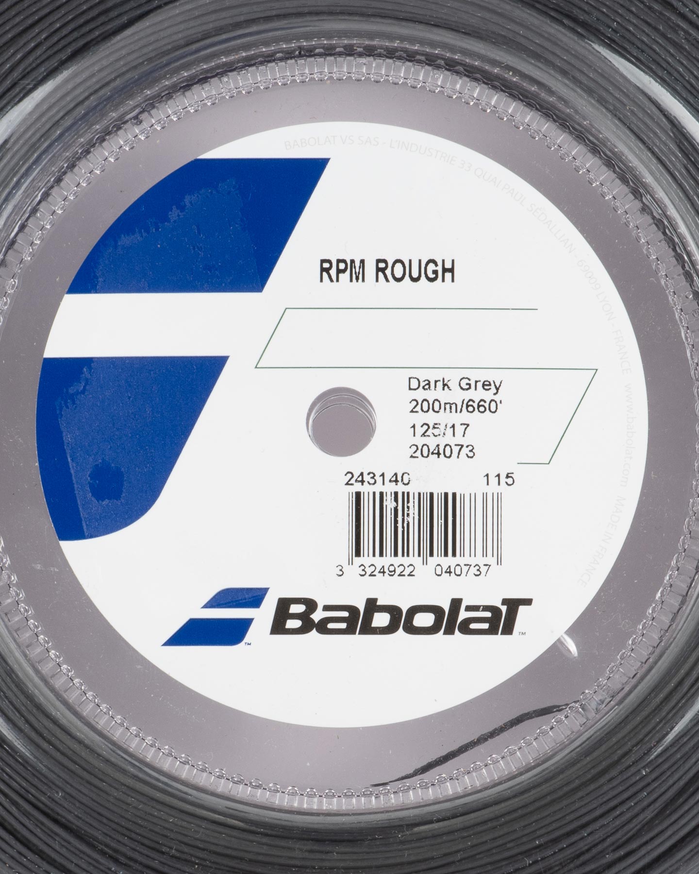 Corde tennis BABOLAT RPM ROUGH 200M - Grigio - 1 | Cisalfa Sport