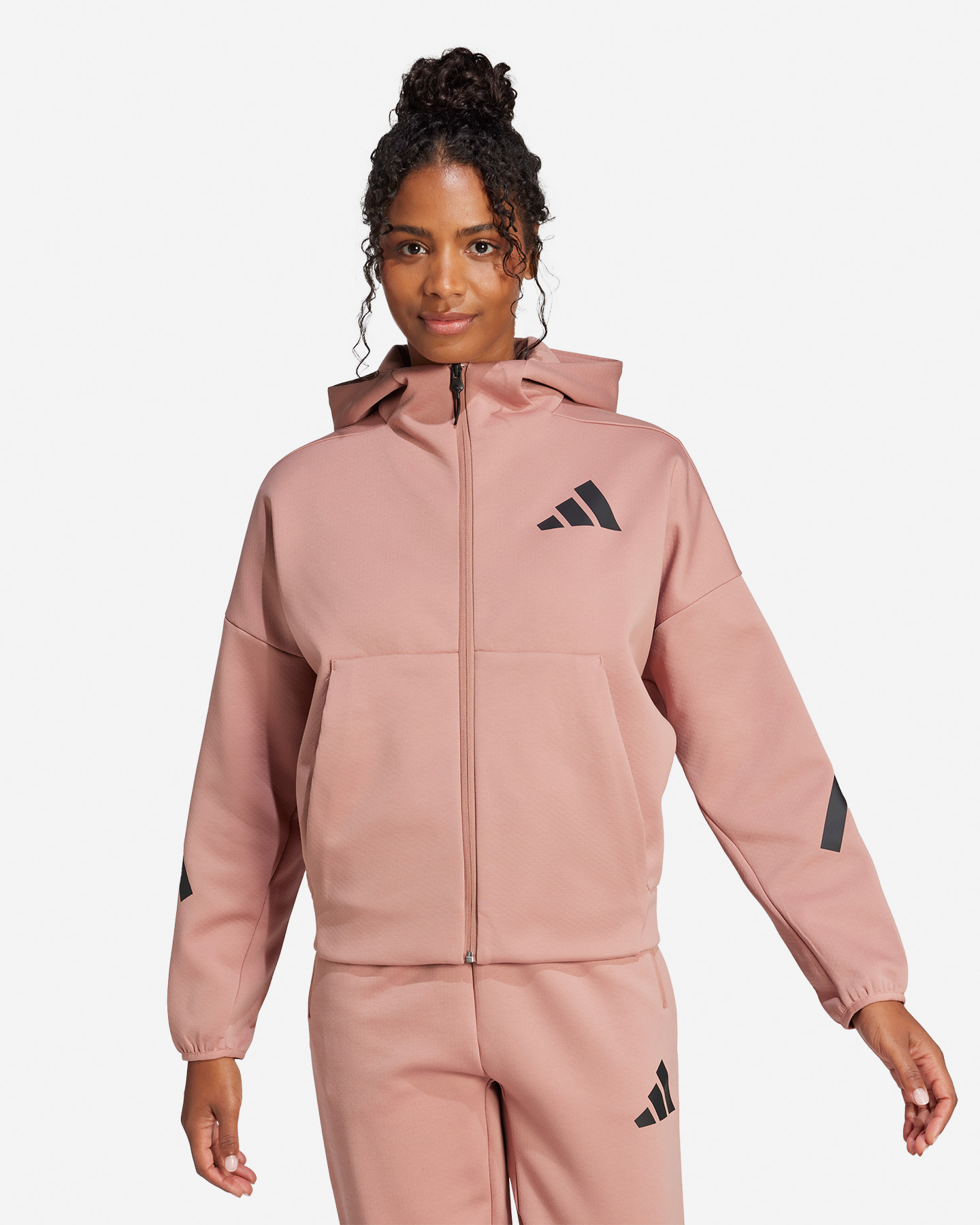 Felpa ADIDAS NEW ZNE W - Marrone - 1 | Cisalfa Sport
