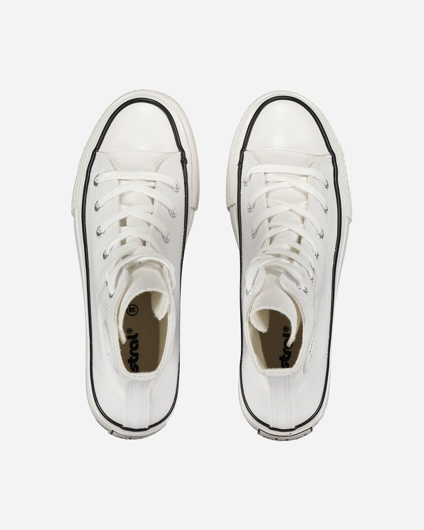 Scarpe sneakers MISTRAL STRIPES PLAT CANVAS MID 2.0 W - Bianco - 3 | Cisalfa Sport