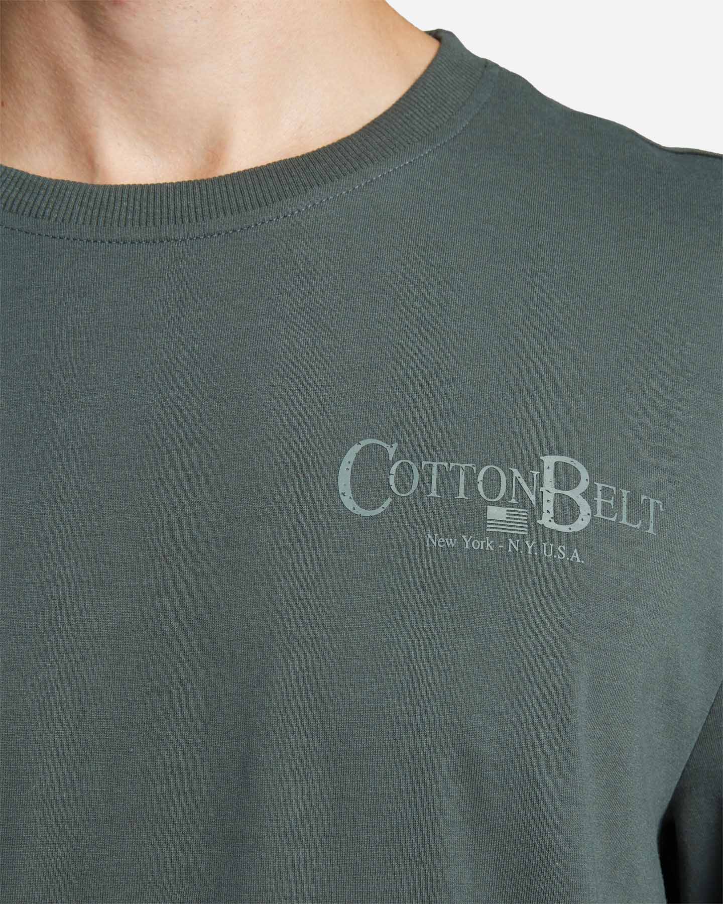 T-shirt COTTON BELT ESSENTIAL M - Verde - 4 | Cisalfa Sport