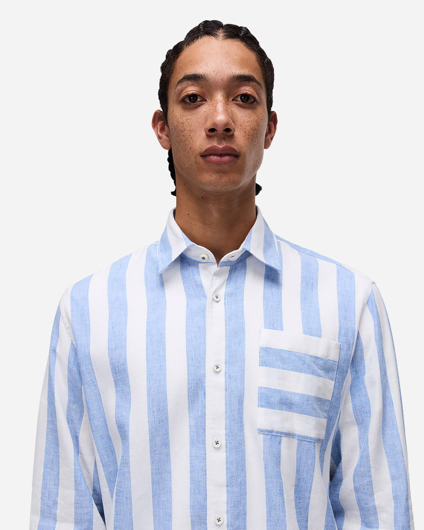 Camicia NAPAPIJRI BROLIO STRIPE M - Blu - 5 | Cisalfa Sport