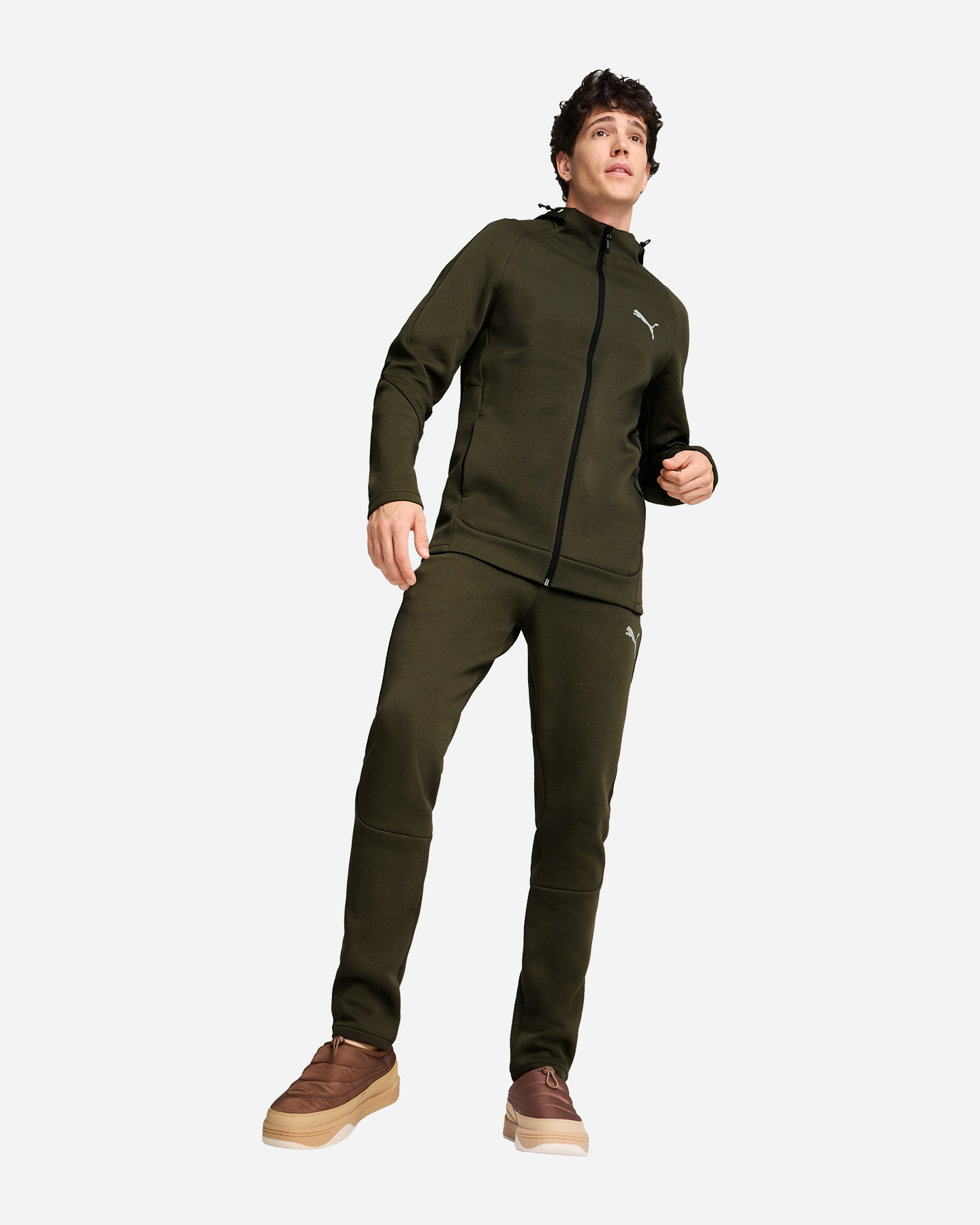 Felpa PUMA EVOSTRIPE M - Verde - 5 | Cisalfa Sport