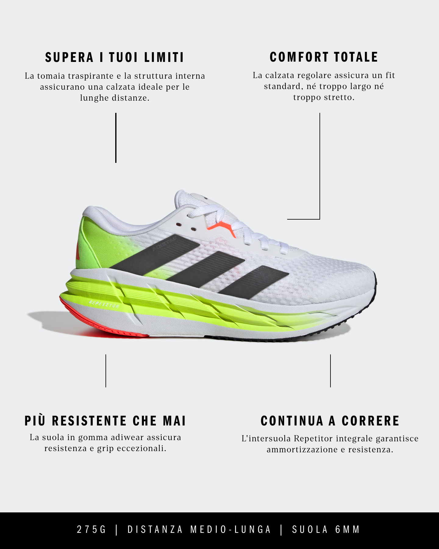 Scarpe running ADIDAS ADISTAR 3 M - 1 | Cisalfa Sport