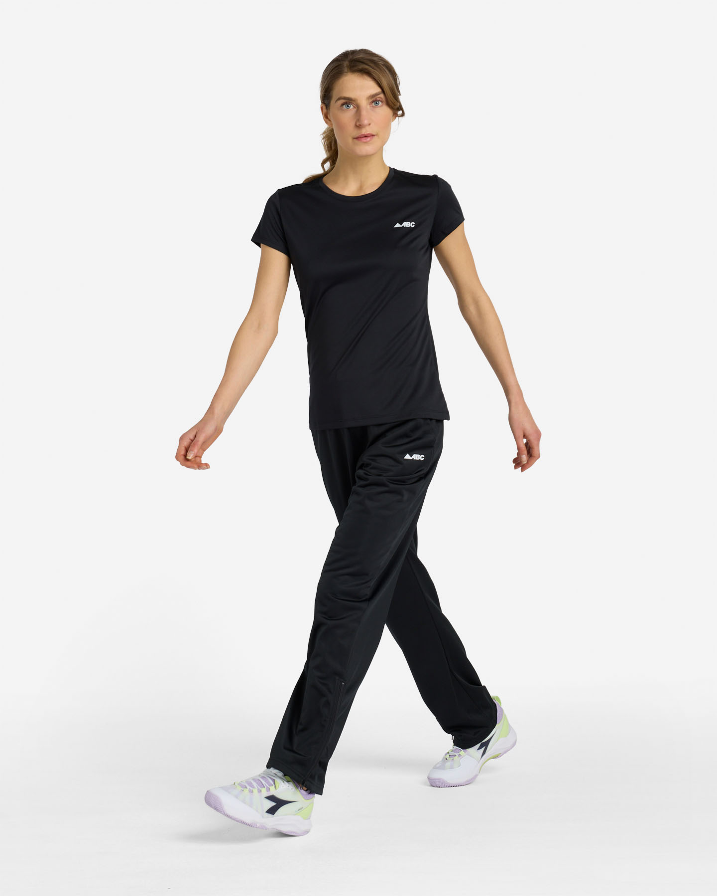 T-shirt tennis ABC ESSENTIAL W - Nero - 4 | Cisalfa Sport