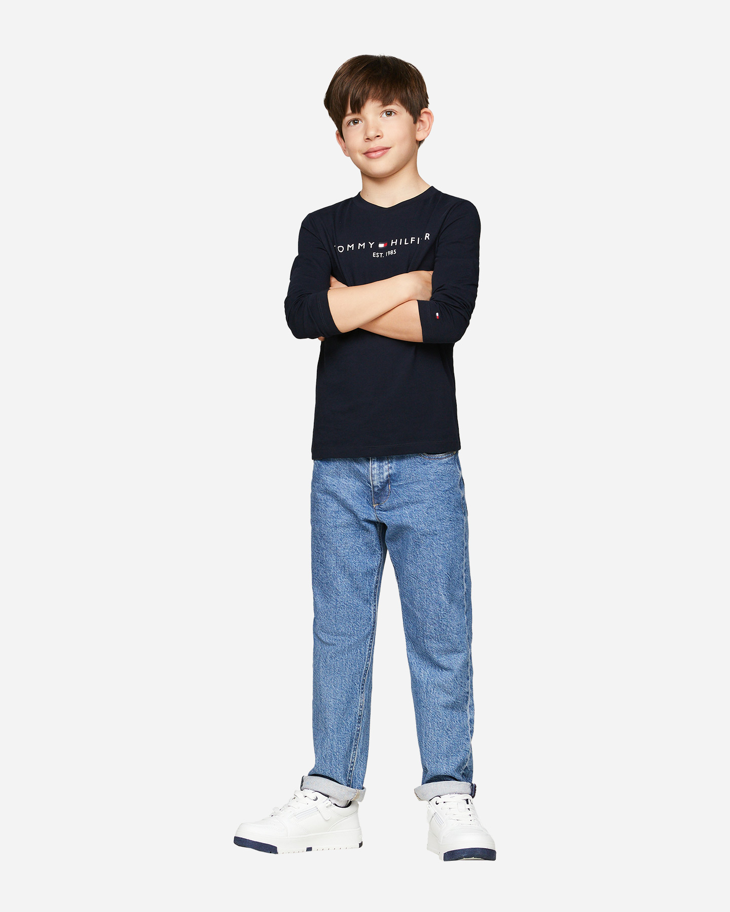 T-shirt TOMMY HILFIGER ESSENTIAL DEEP JR - Blu Navy - 1 | Cisalfa Sport