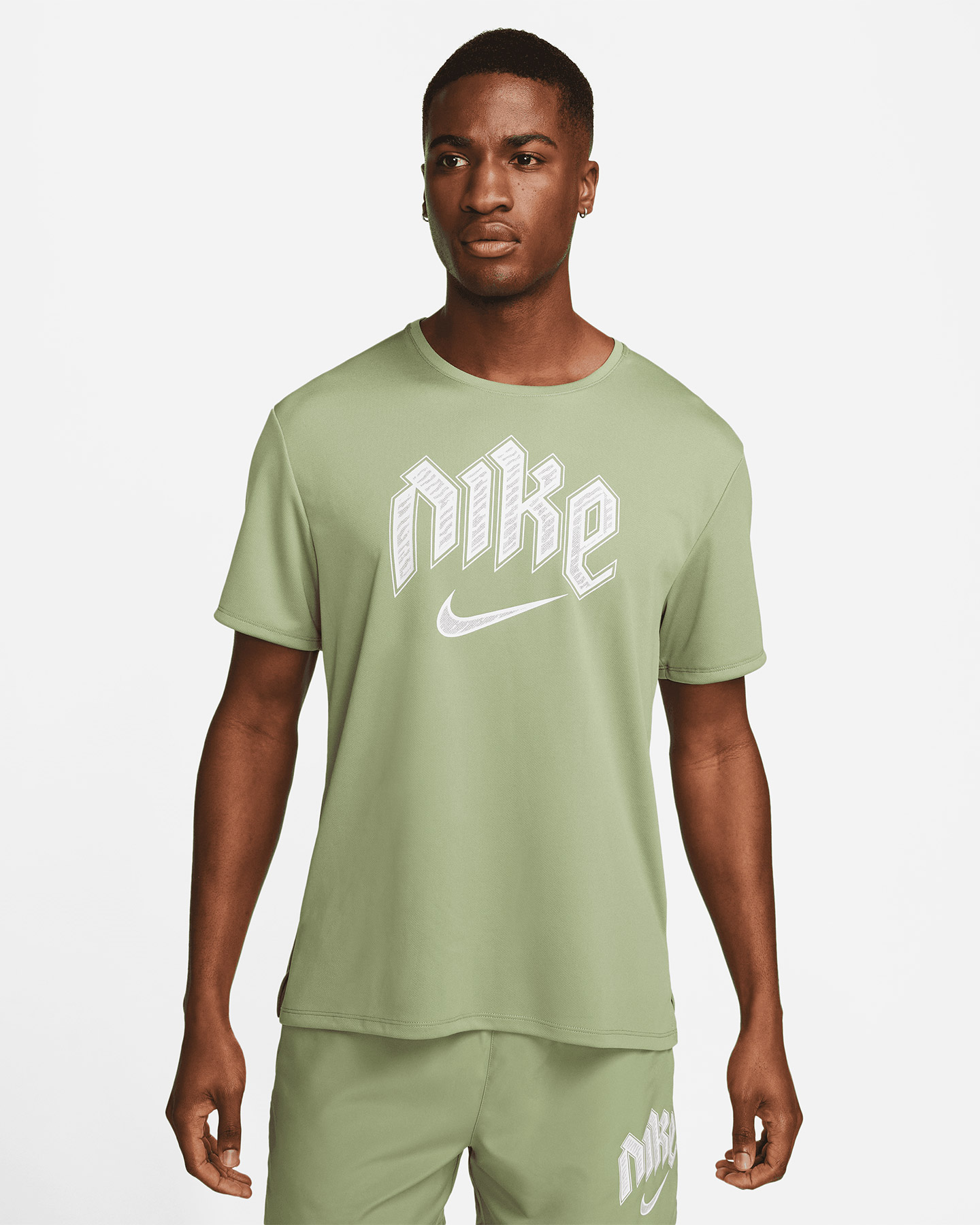 T-shirt running NIKE DRI FIT RUN DVN MILER M - Verde - 0 | Cisalfa Sport
