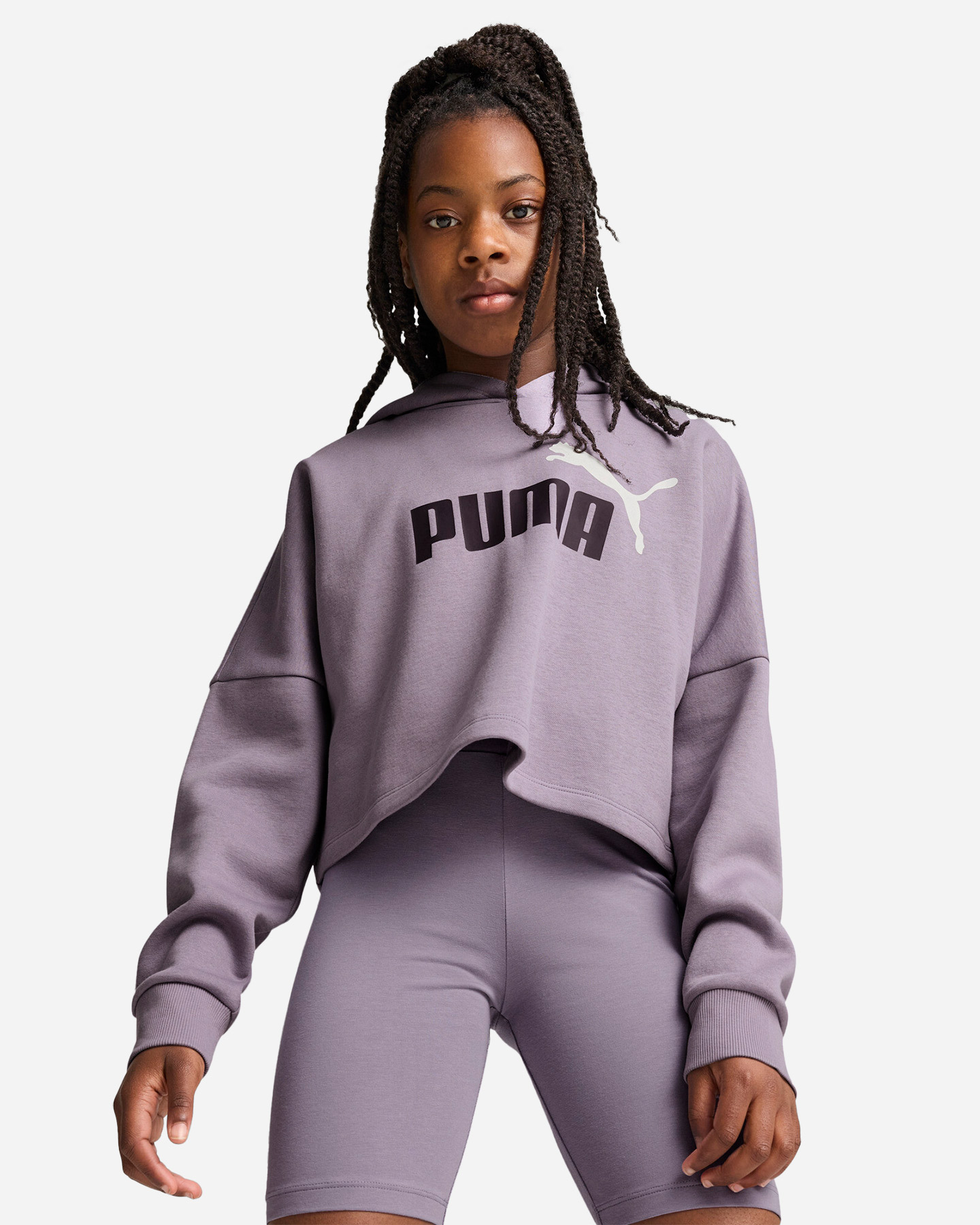 Felpa PUMA ESSENTIAL BIG LOGO JR - Lilla - 2 | Cisalfa Sport
