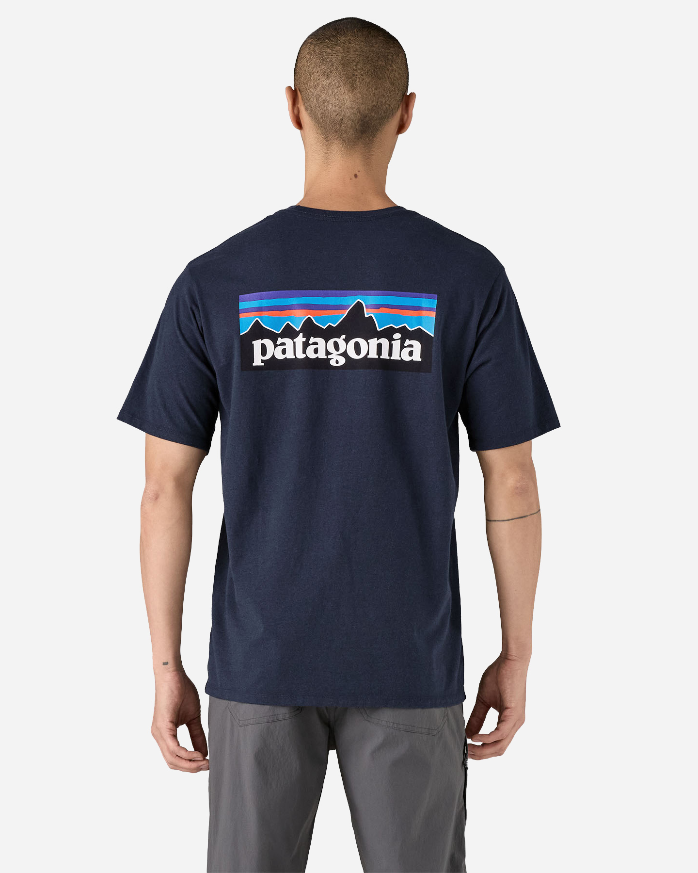 T-shirt PATAGONIA P-6 LOGO RESPONSIBILI M - Blu Navy - 3 | Cisalfa Sport