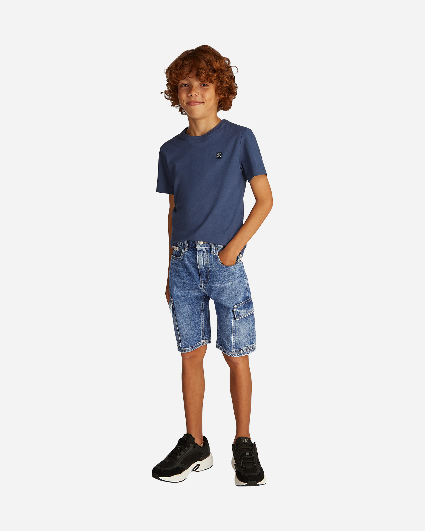 Bermuda CALVIN KLEIN JEANS CARGO RELAXED JR - Denim - 2 | Cisalfa Sport