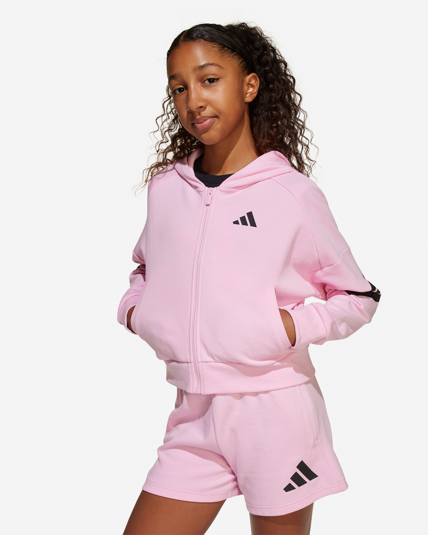 Felpa ADIDAS 3STRIPES JR - Rosa - 1 | Cisalfa Sport