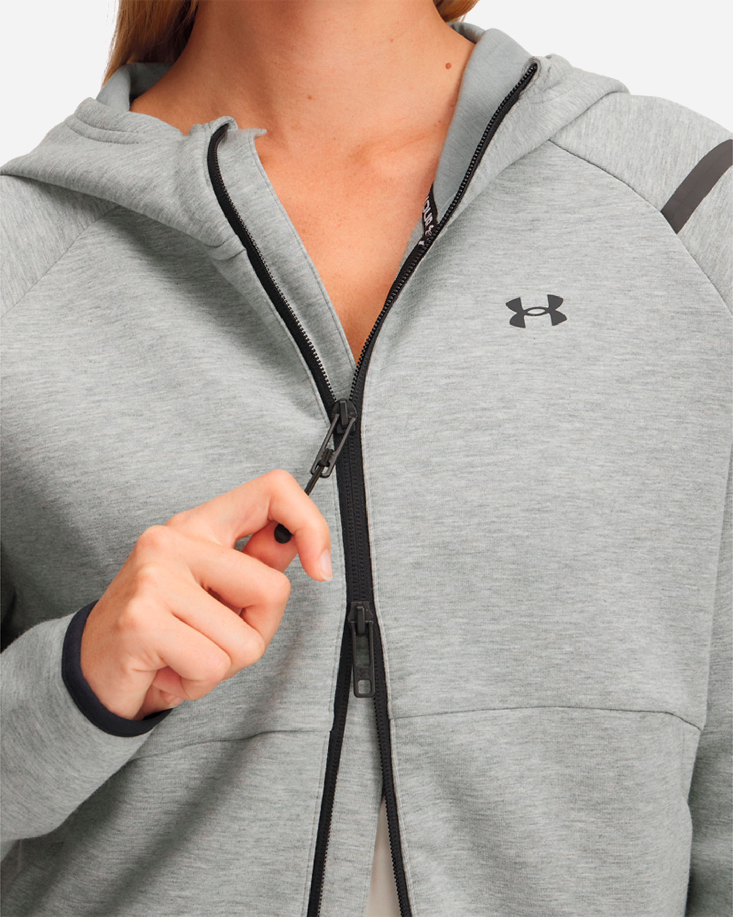 Felpa UNDER ARMOUR UNSTOPPABLE W - Verde - 2 | Cisalfa Sport