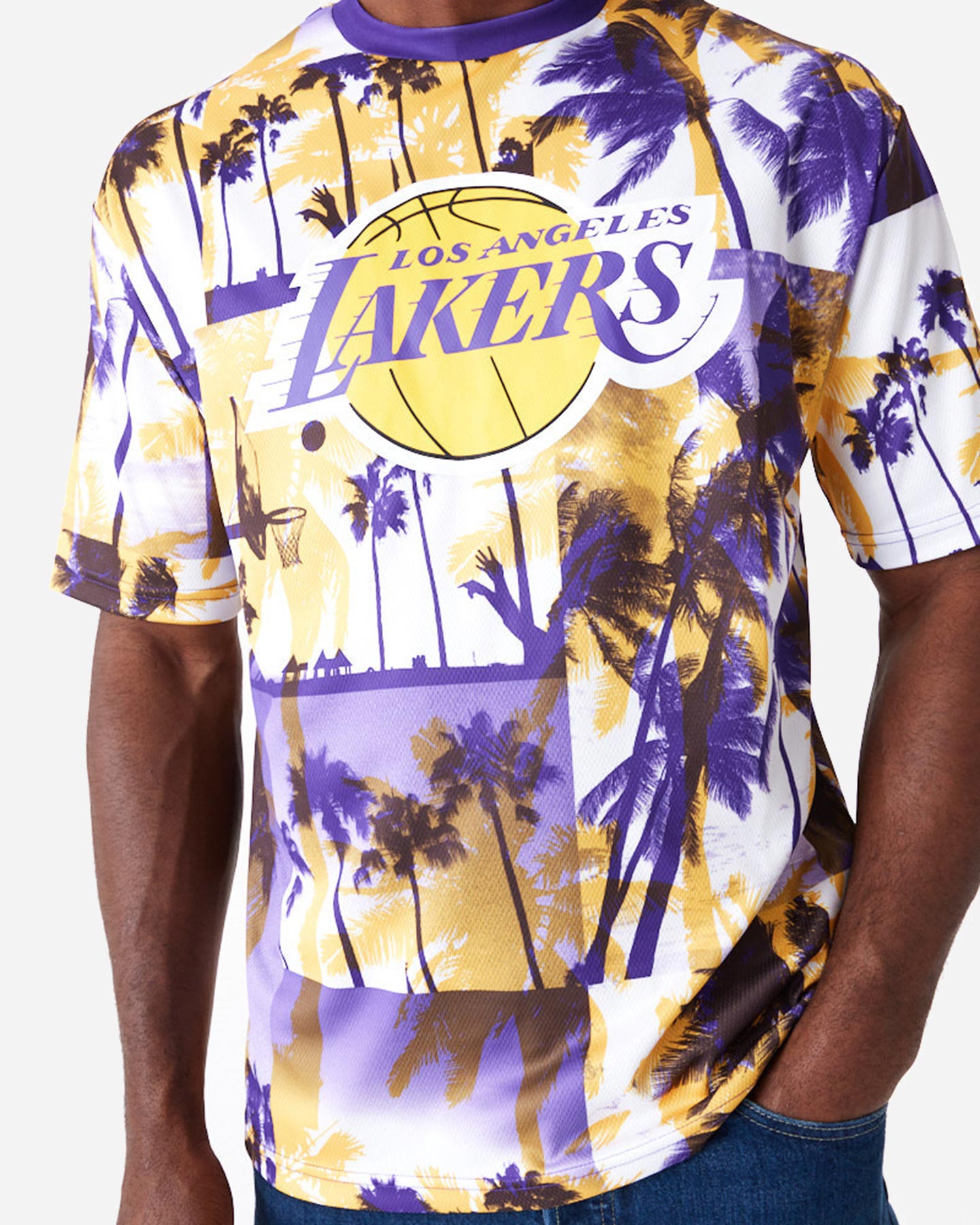 T-shirt NEW ERA PALM TREE LOS ANGELES LAKERS M - Nero - 2 | Cisalfa Sport