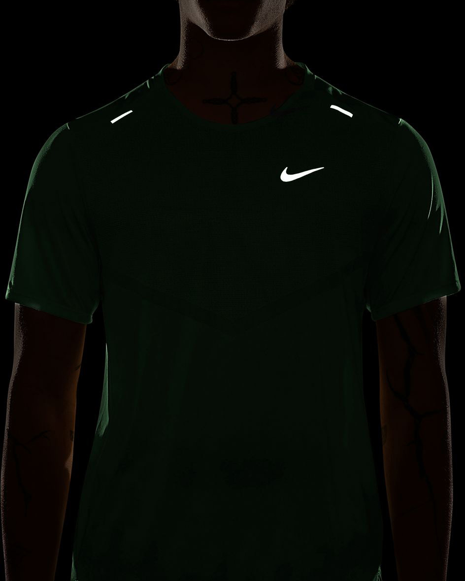 T-shirt running NIKE DRI FIT RISE 365 M - Verde - 5 | Cisalfa Sport