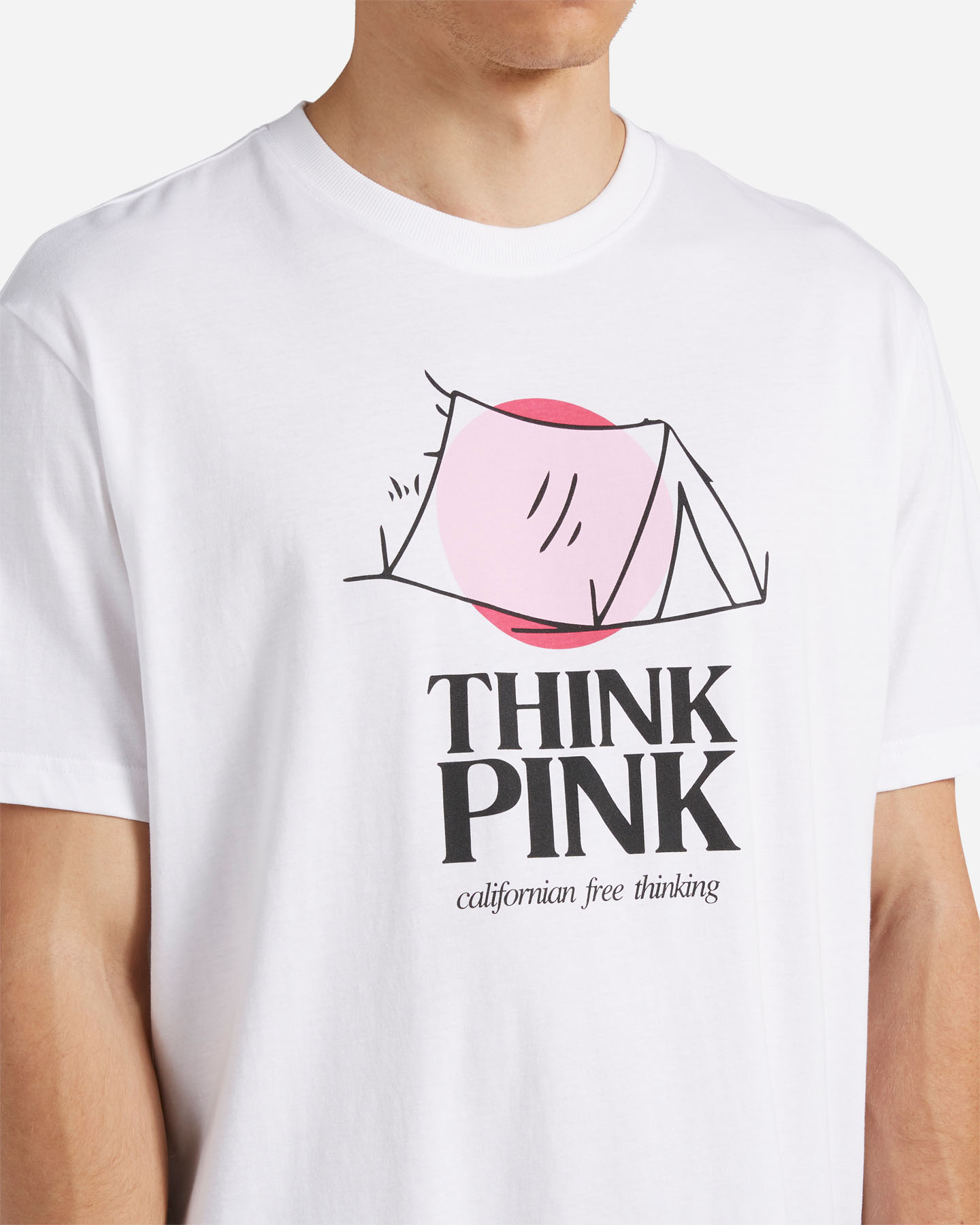 T-shirt THINK PINK CAMPING M - Bianco - 4 | Cisalfa Sport