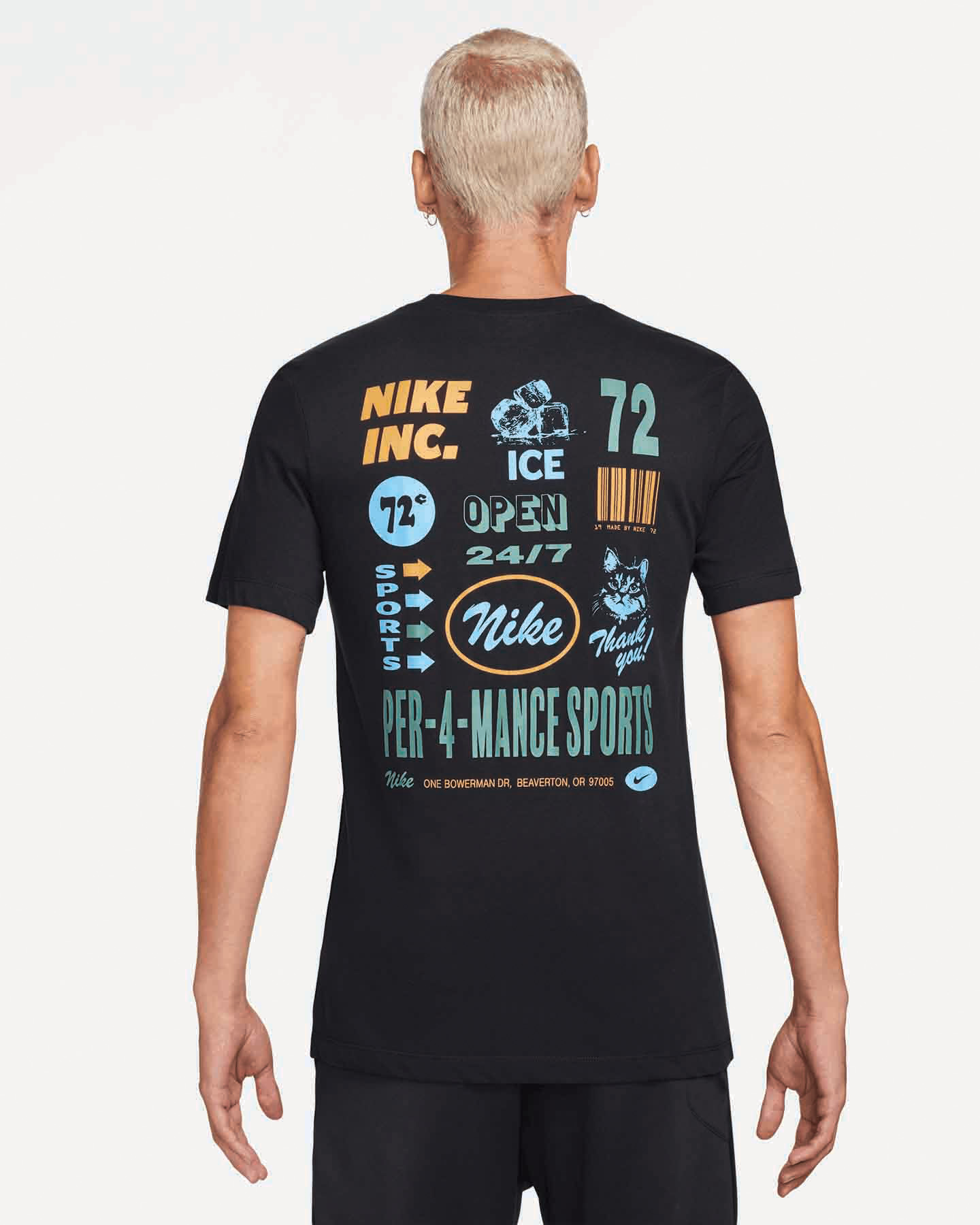 T-shirt training NIKE DRI FIT 3MO GFX M - Nero - 1 | Cisalfa Sport