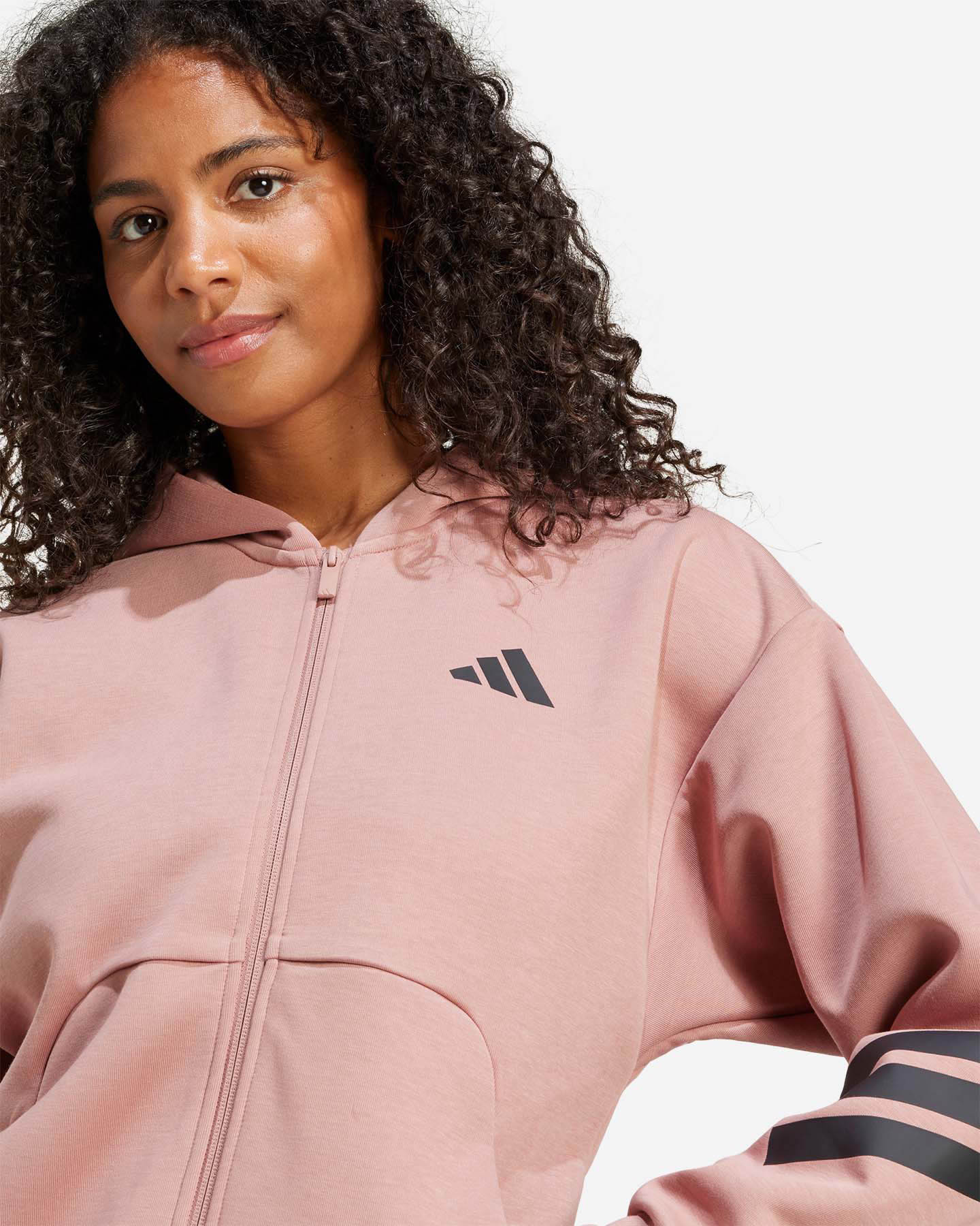 Felpa ADIDAS 3STRIPES W - Marrone - 4 | Cisalfa Sport