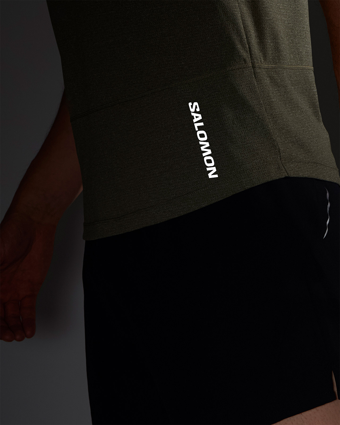 T-shirt SALOMON CROSS RUN M - Verde - 4 | Cisalfa Sport