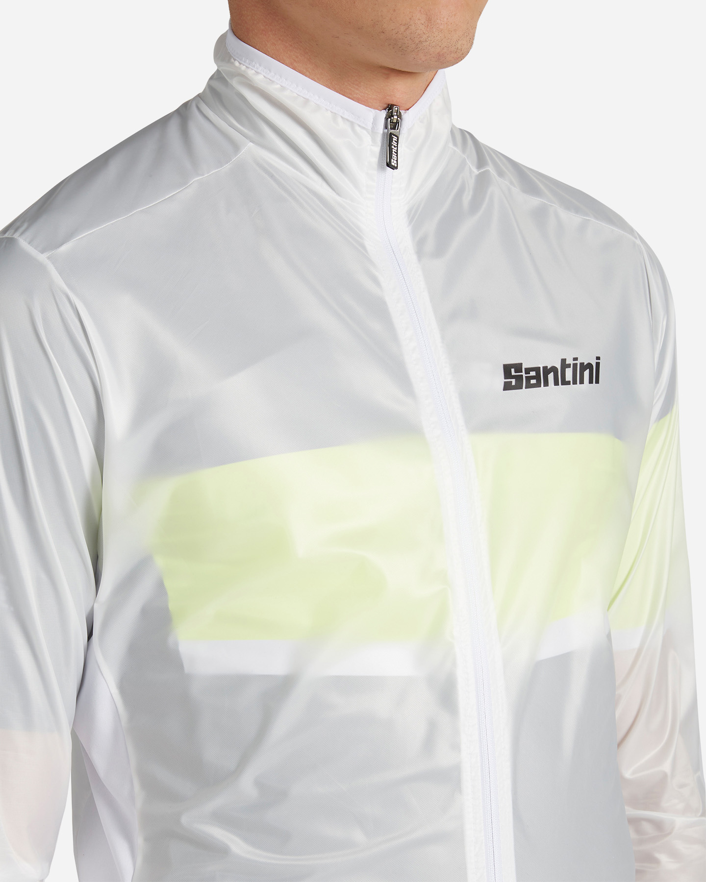 Giacca ciclismo SANTINI ANTI VENTO  - Bianco - 4 | Cisalfa Sport