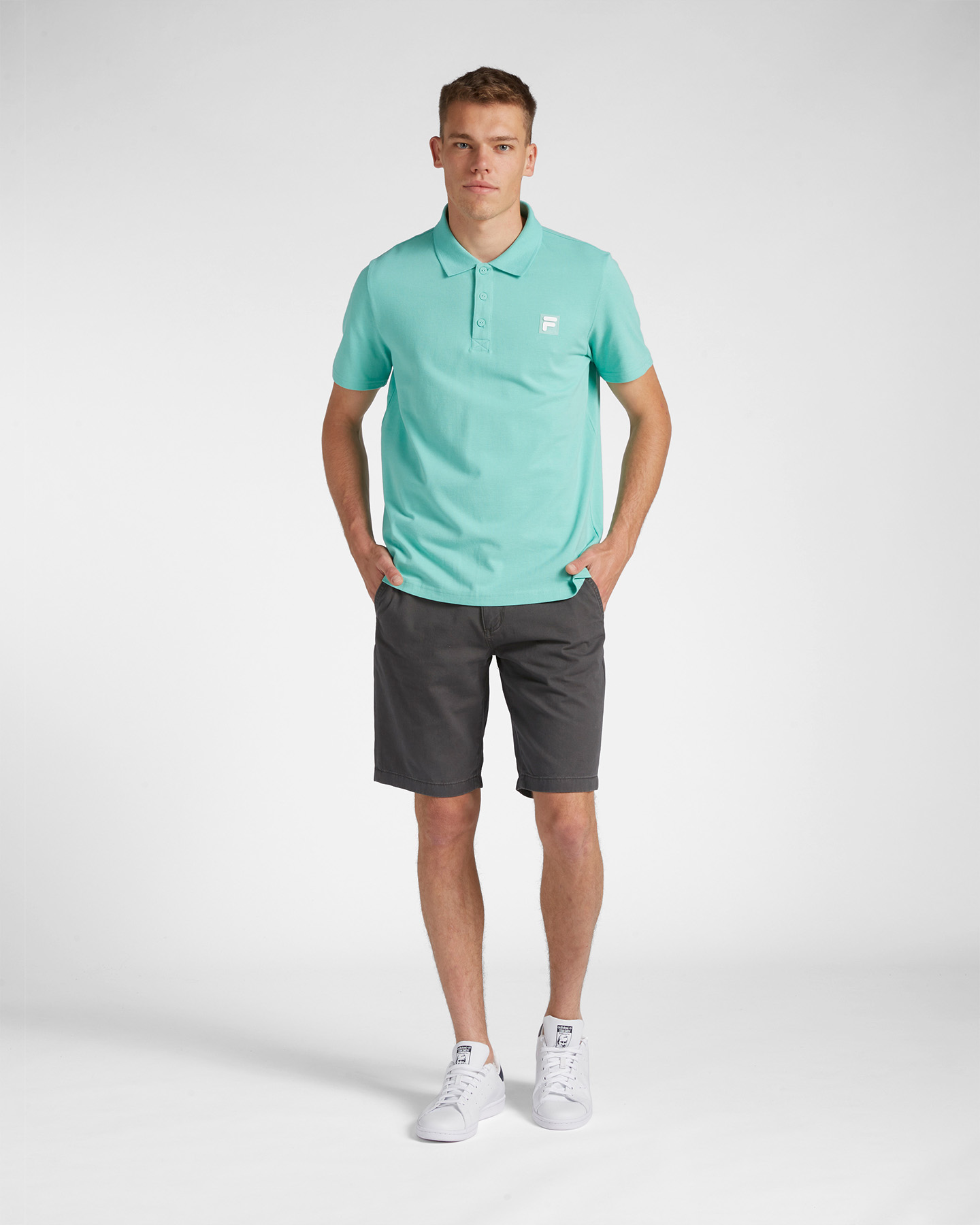 Polo FILA TRANSPARENT RUBBER F-BOX PATCH M - Azzurro - 1 | Cisalfa Sport