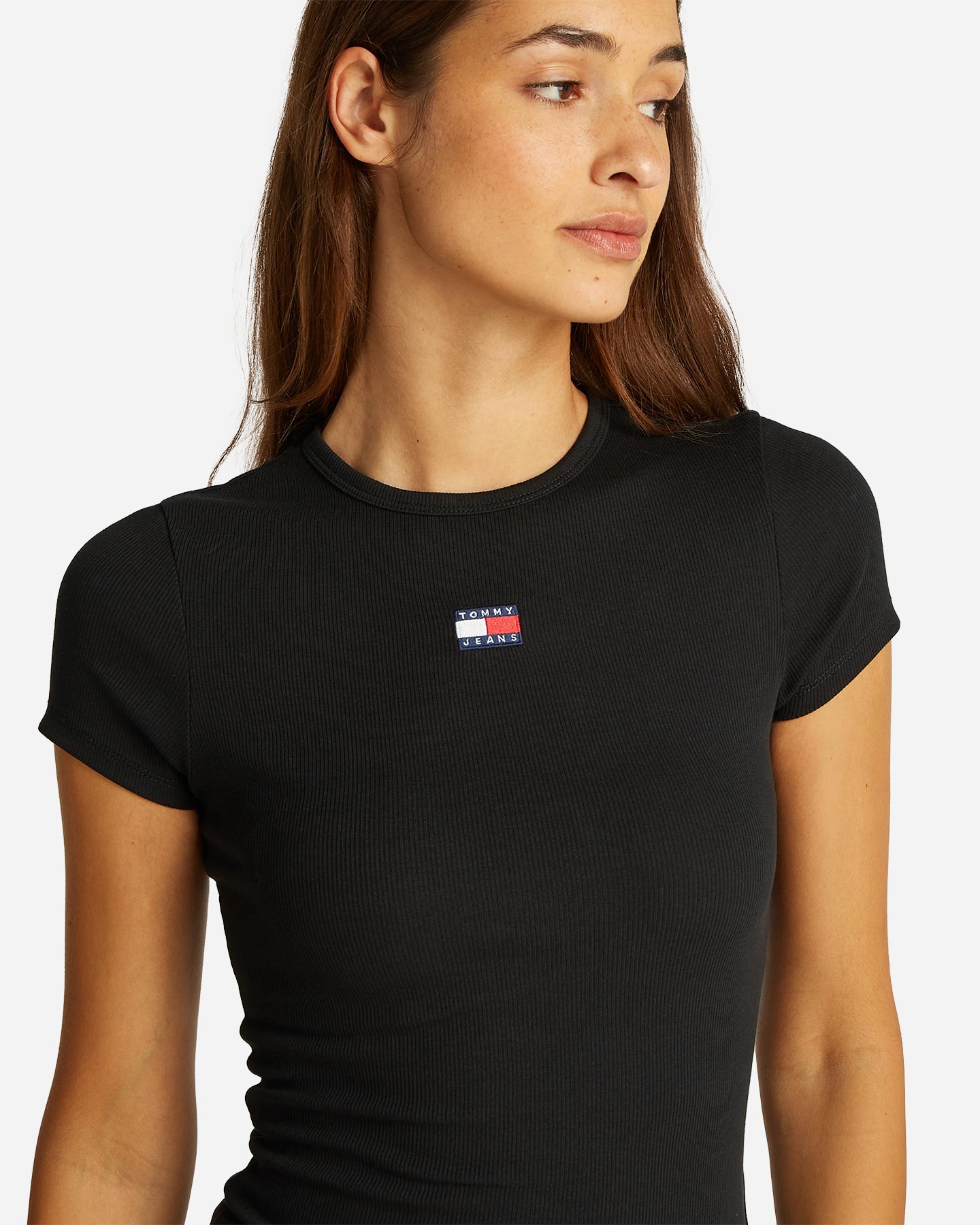 T-shirt TOMMY HILFIGER RIB BADGE W - Nero - 4 | Cisalfa Sport