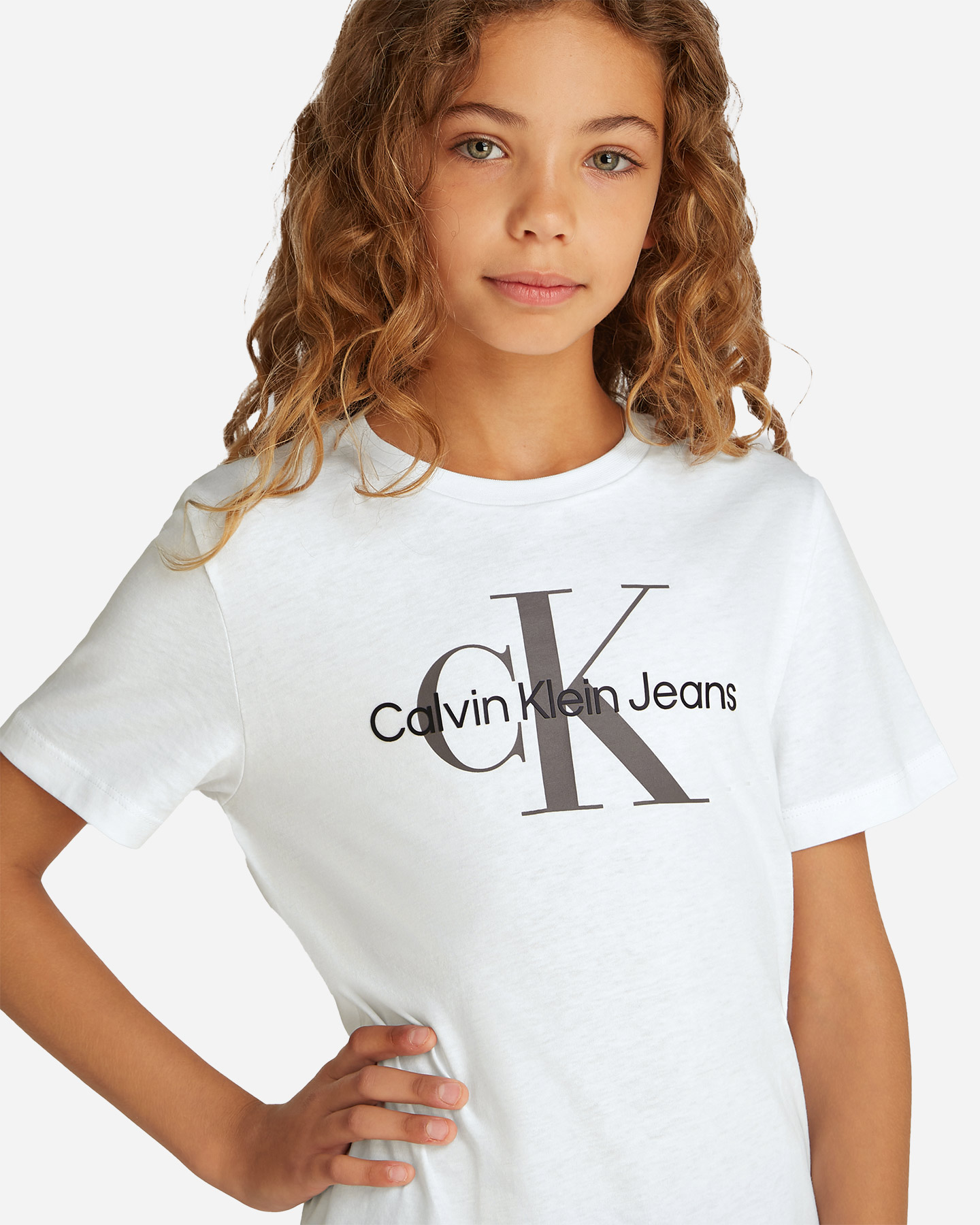 T-shirt CALVIN KLEIN JEANS MONOGRAM JR - Bianco - 4 | Cisalfa Sport