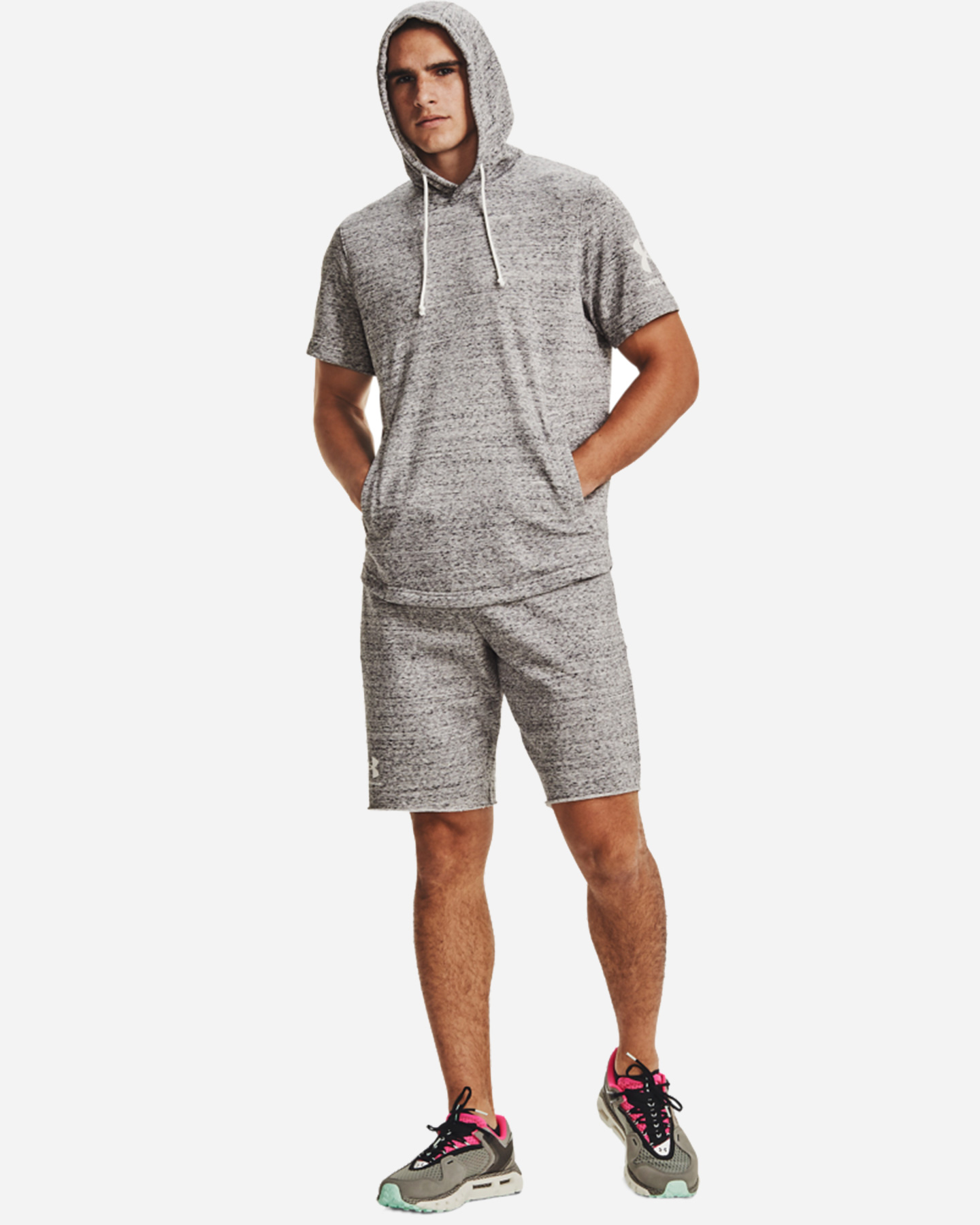 Pantaloncini UNDER ARMOUR RIVAL LOGO M - Grigio - 4 | Cisalfa Sport