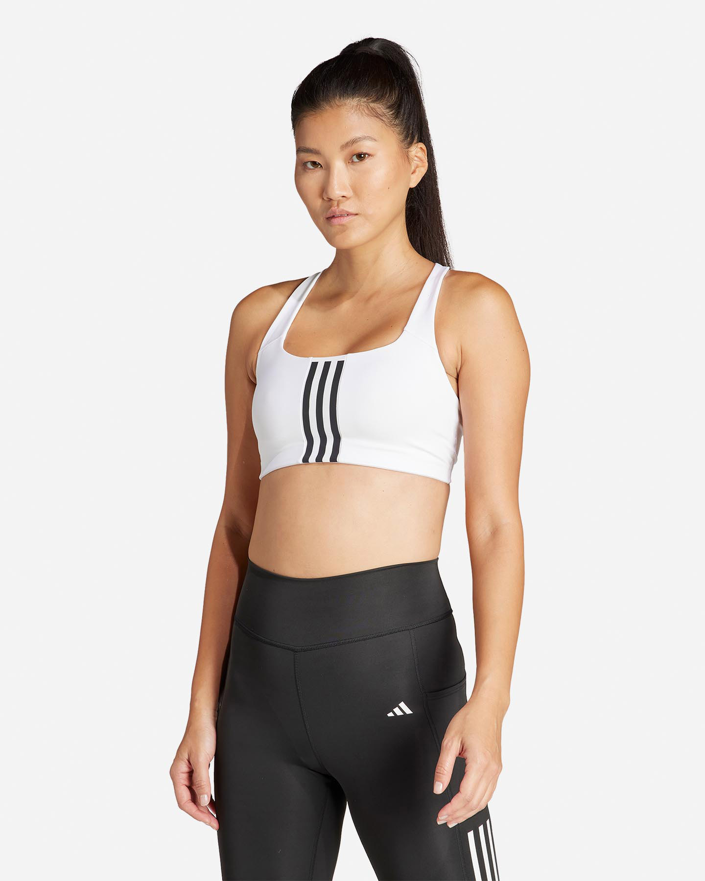 Bra training ADIDAS 3STRIPES W - Bianco - 2 | Cisalfa Sport