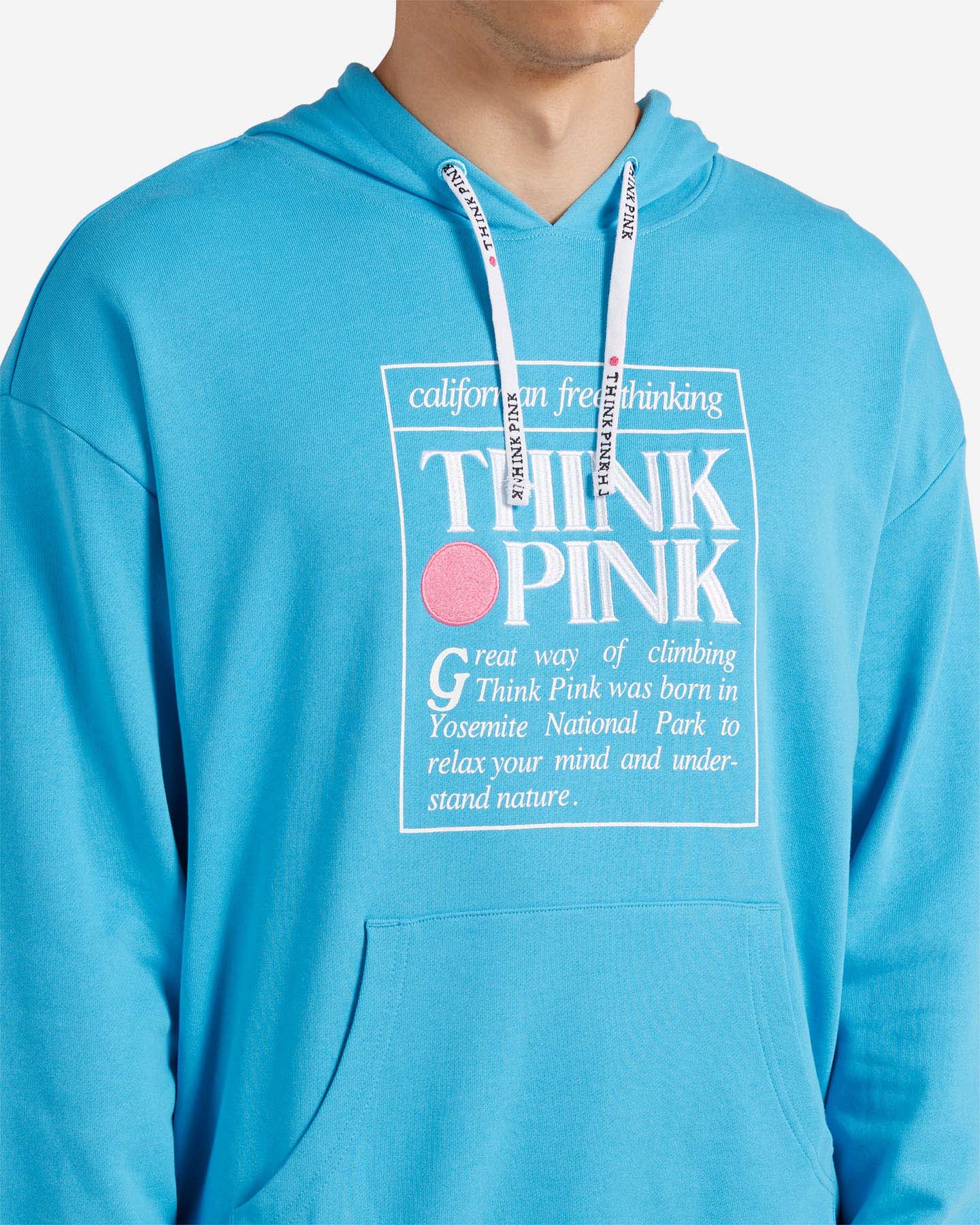 Felpa THINK PINK HOODIE LOGO M - Azzurro - 4 | Cisalfa Sport