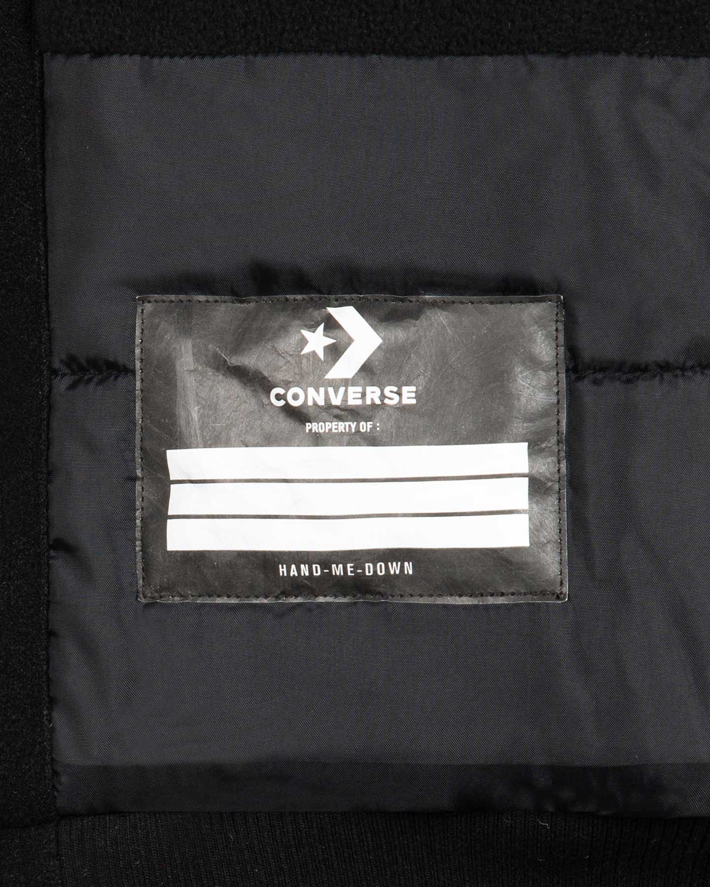 Giubbotto CONVERSE VARSITY JR - Nero - 5 | Cisalfa Sport