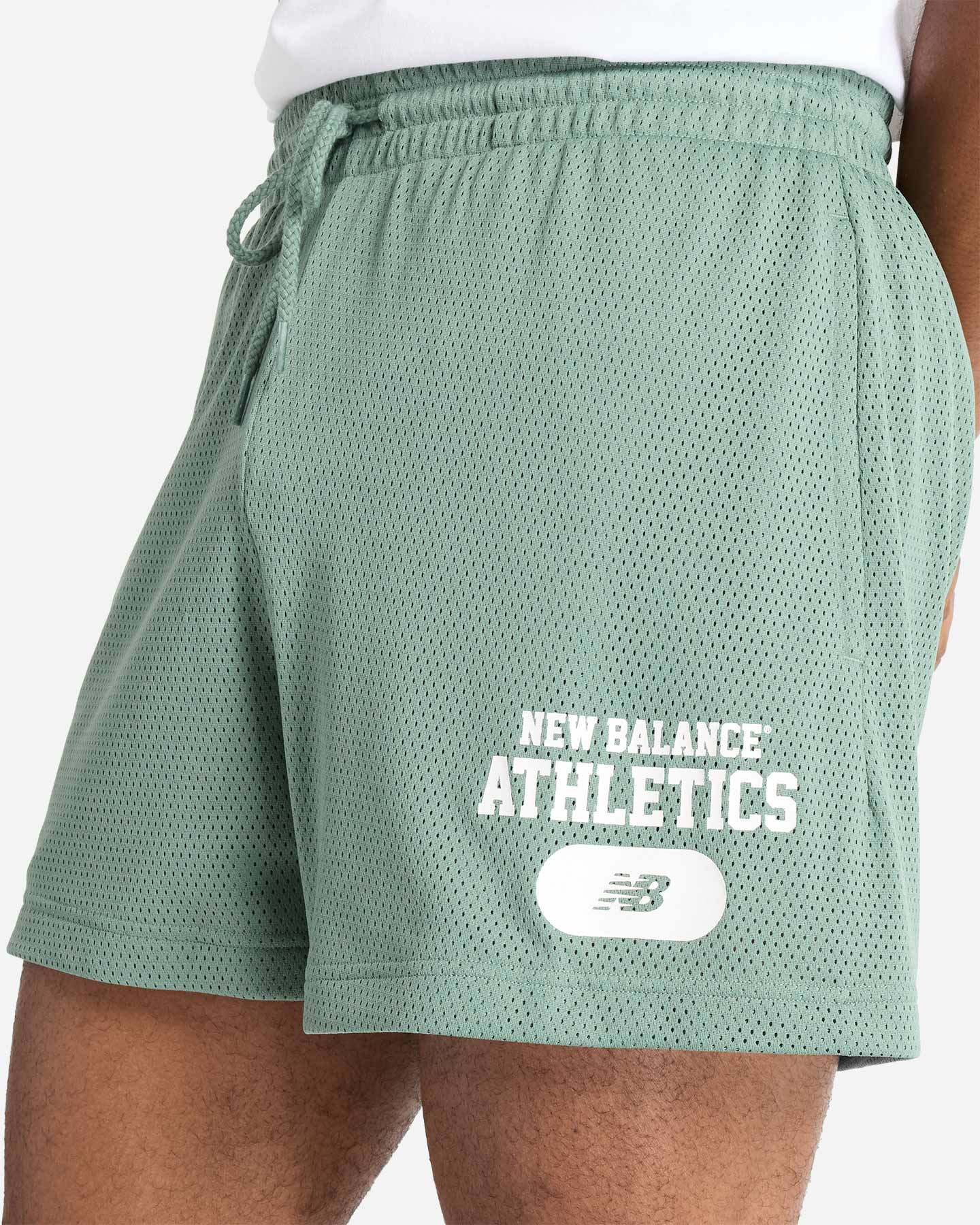 Pantaloncini NEW BALANCE HERITAGE MESH M - Verde - 5 | Cisalfa Sport